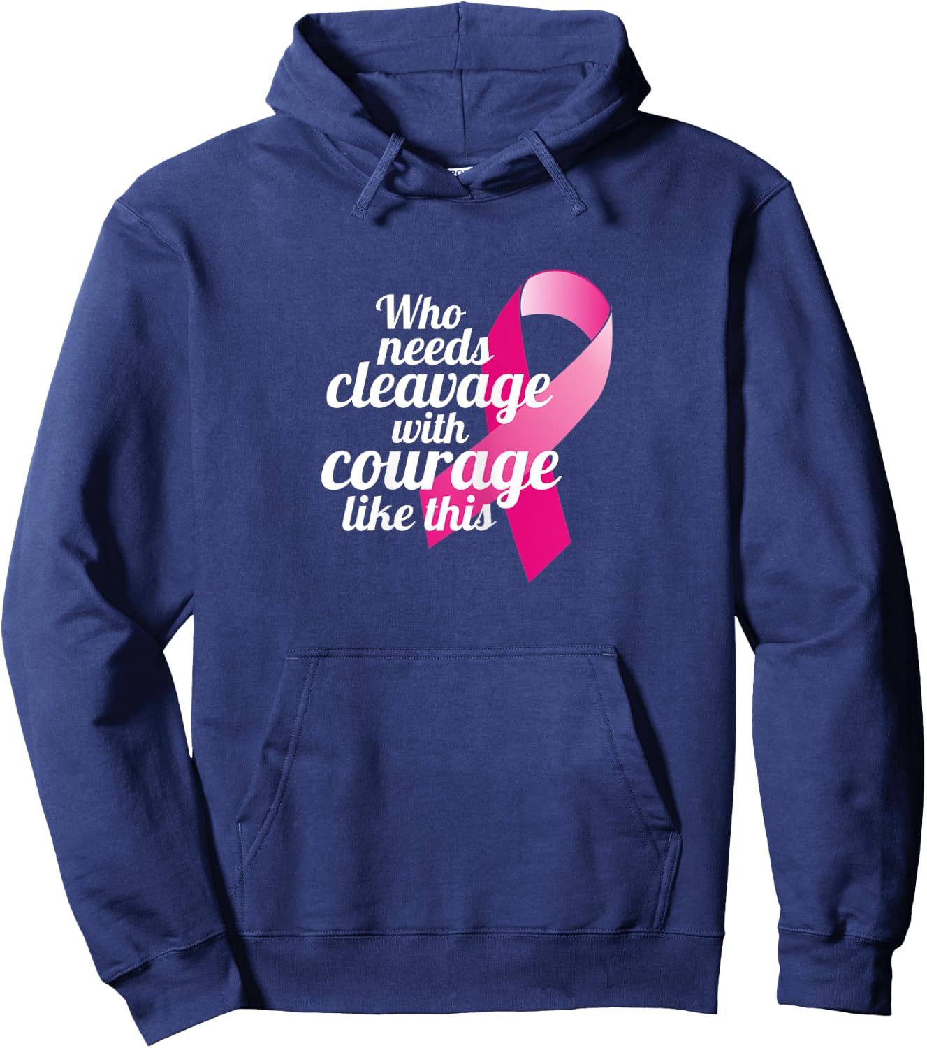 Positive Breast Cancer Survivor Quote Mastectomy Recovery Hoodie - Hoodie | Navy