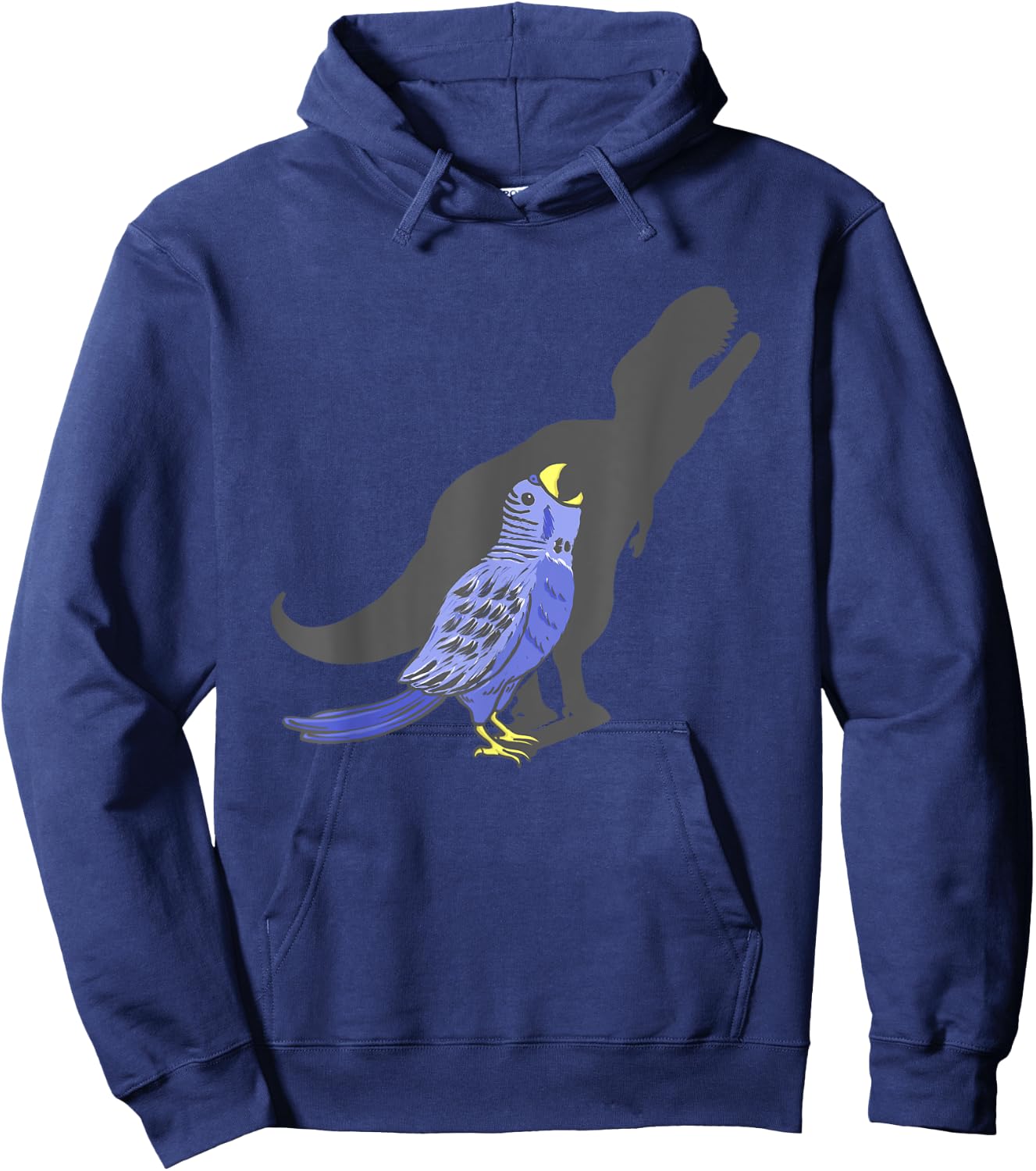 T-Rex Shadow - Funny Parakeet Budgie Budgerigar Bird Lover Hoodie - Hoodie | Navy