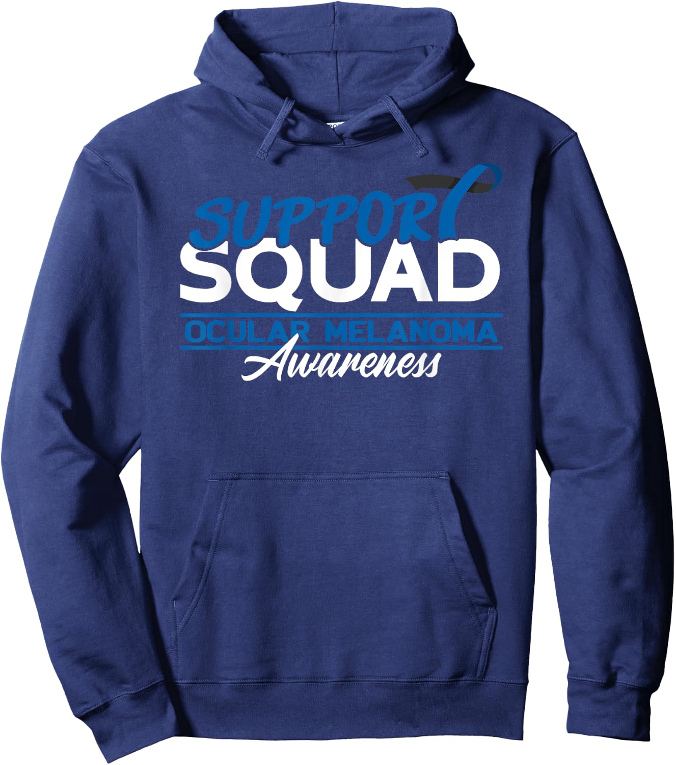 Support Awareness Squad I Eye Cancer & Ocular Melanoma Hoodie - Hoodie | Navy