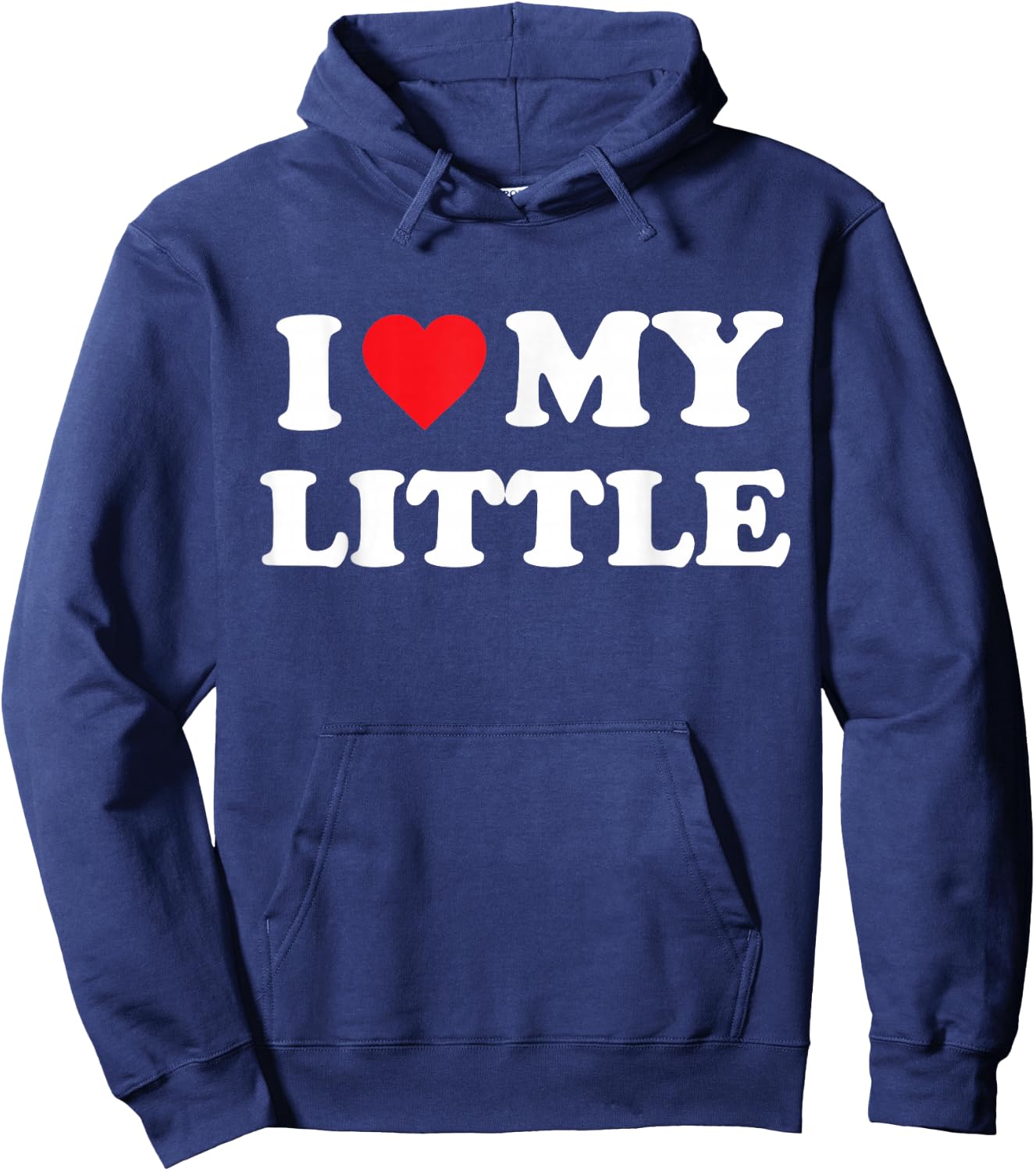I Heart My Little Funny Matching Little Big Sorority Hoodie - Hoodie | Navy