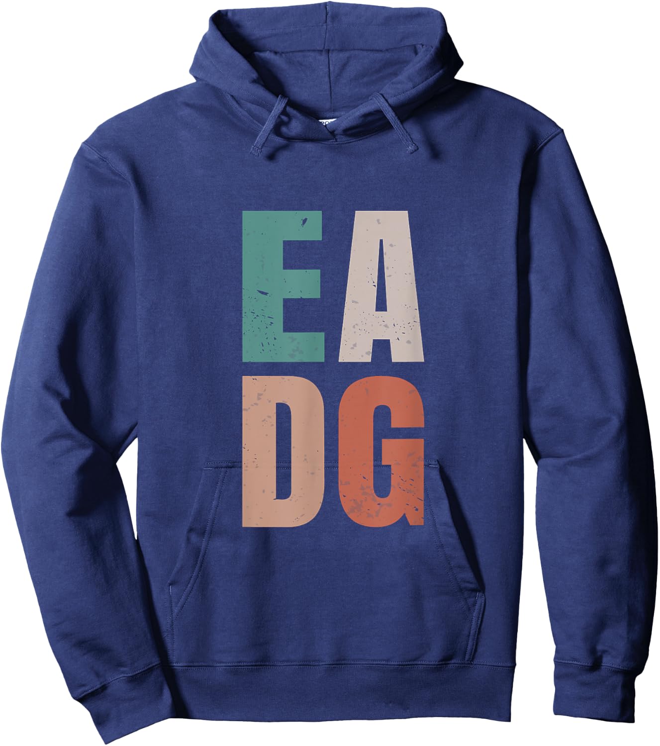 Vintage EADG Electric Bass Guitar EADG Tuning Hoodie - Hoodie | Navy
