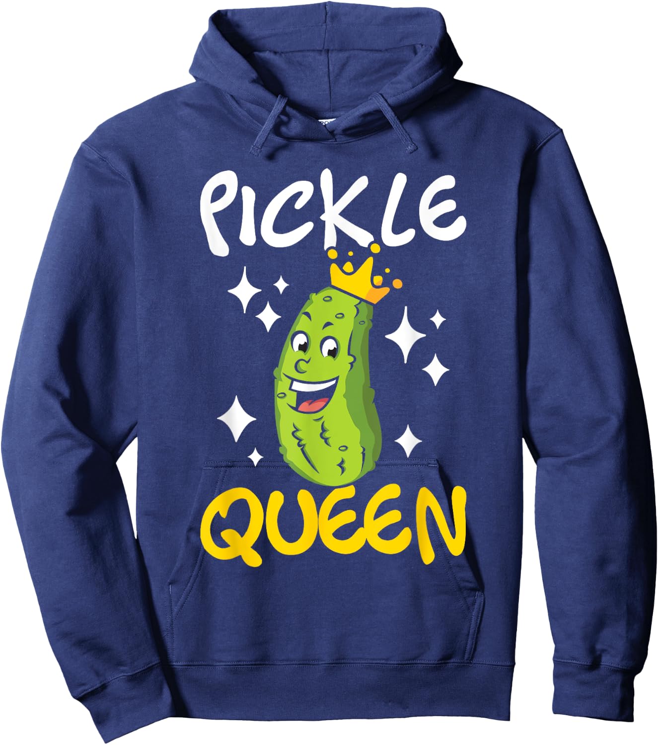 Pickle Queen - Cucumber Vegetable Vegetarian Gardener Vegan Hoodie - Hoodie | Navy