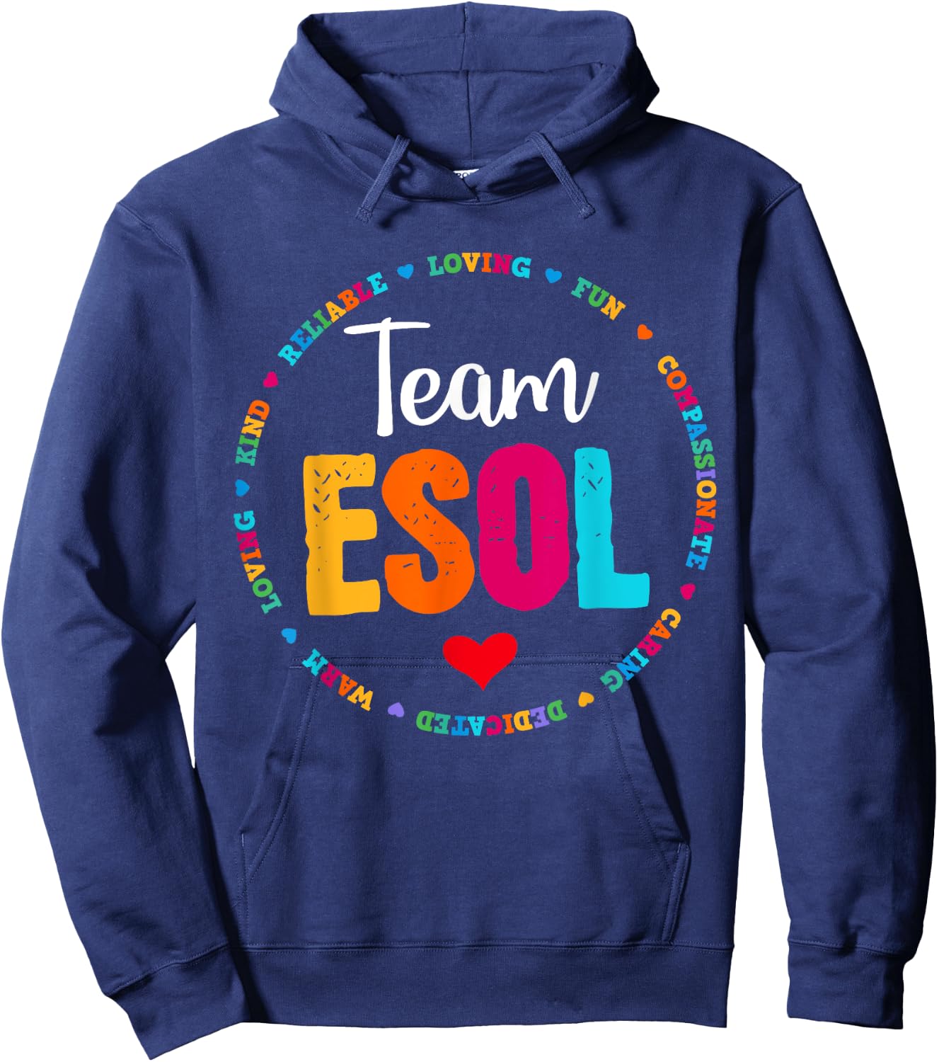 Back to school Teachers Crew Students - Team ESOL Teacher Hoodie - Hoodie | Navy