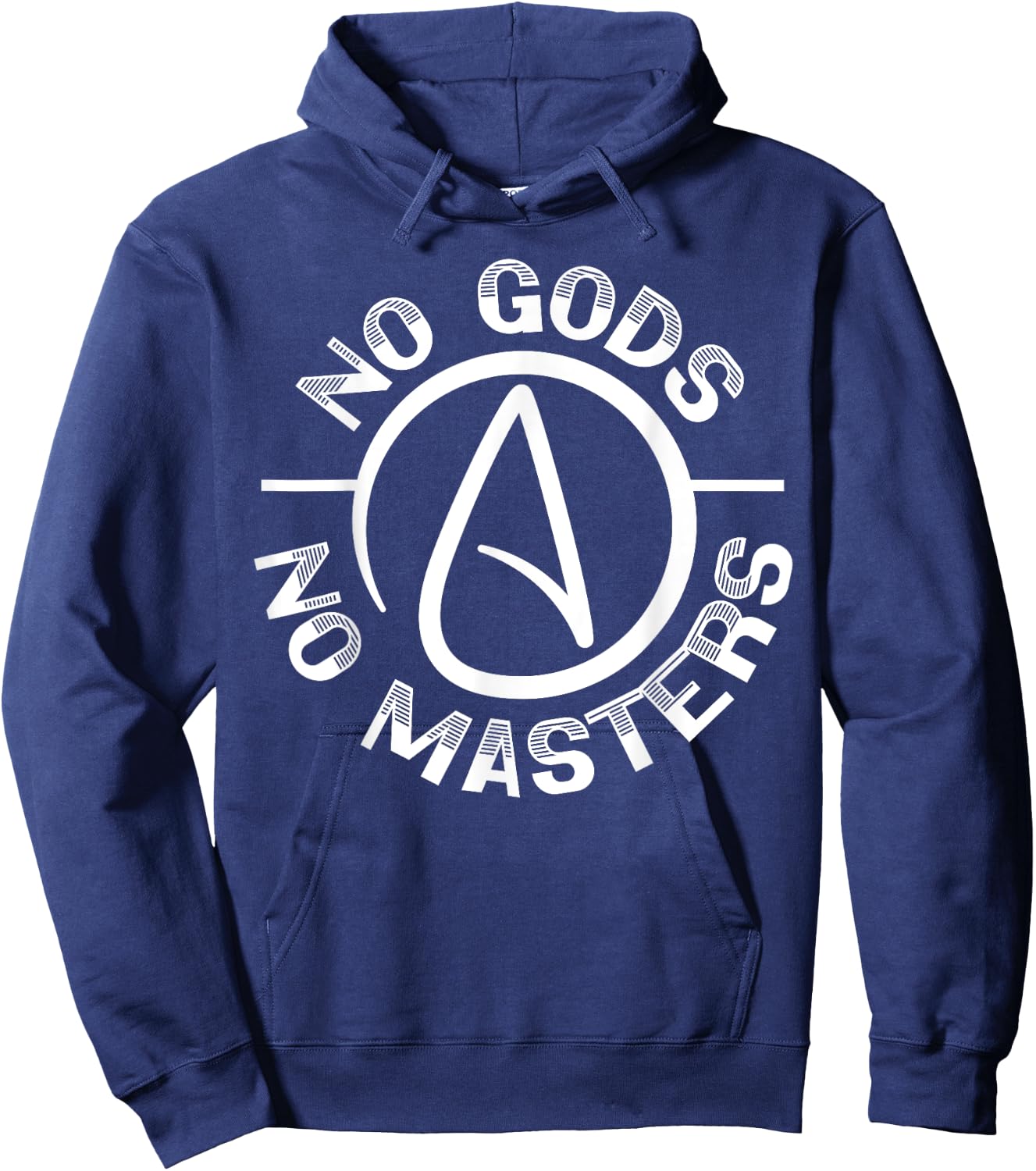 No Gods No Master Anti-Religion Agnostic Blackcraft Atheist Hoodie - Hoodie | Navy