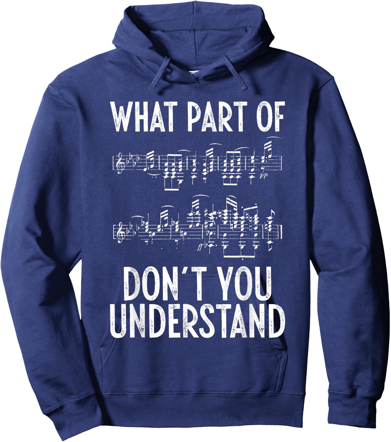 What Part of The Music Notes You Don't Understand Musician Hoodie - Hoodie | Navy