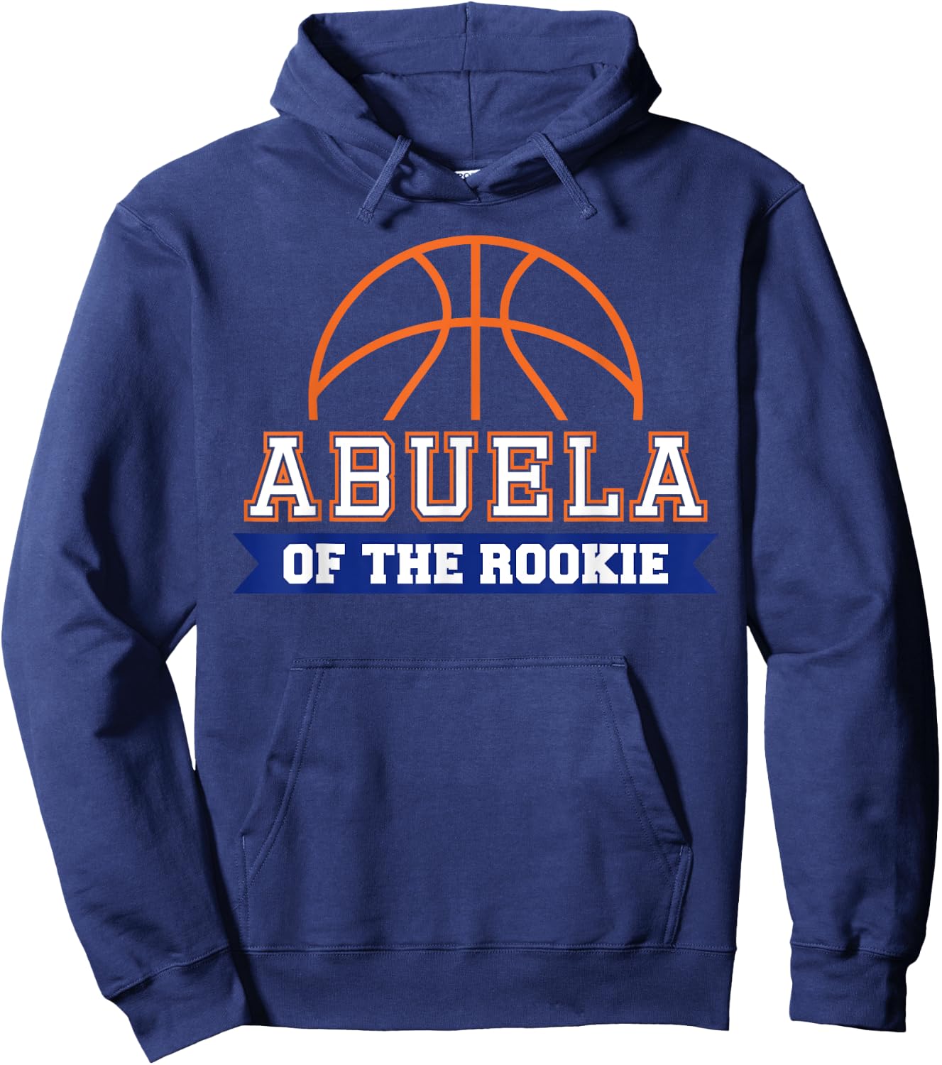 Abuela of Rookie 1st Birthday Basketball Theme Matching Hoodie - Hoodie | Navy