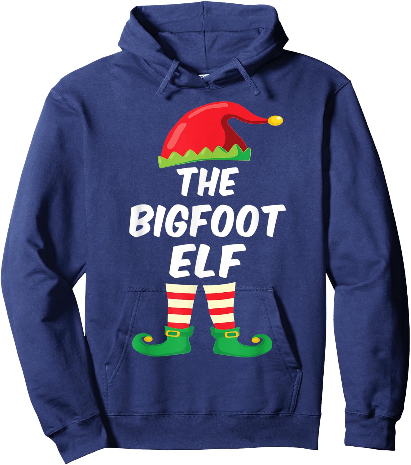 The Bigfoot Elf Family Matching Funny Christmas Costume Hoodie - Hoodie | Navy