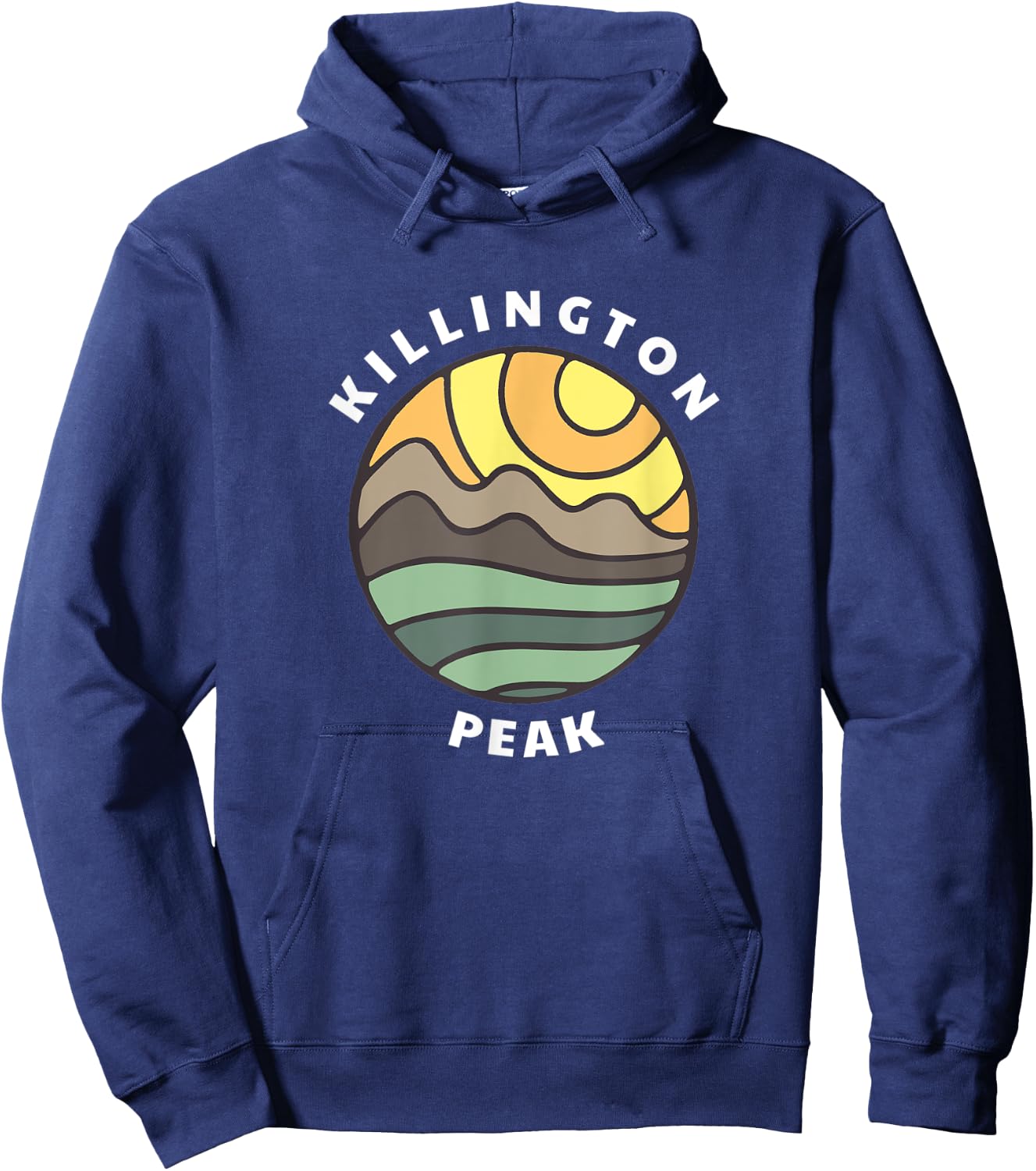 Killington Peak Vermont Mountains VT Vacation Souvenir Hoodie - Hoodie | Navy