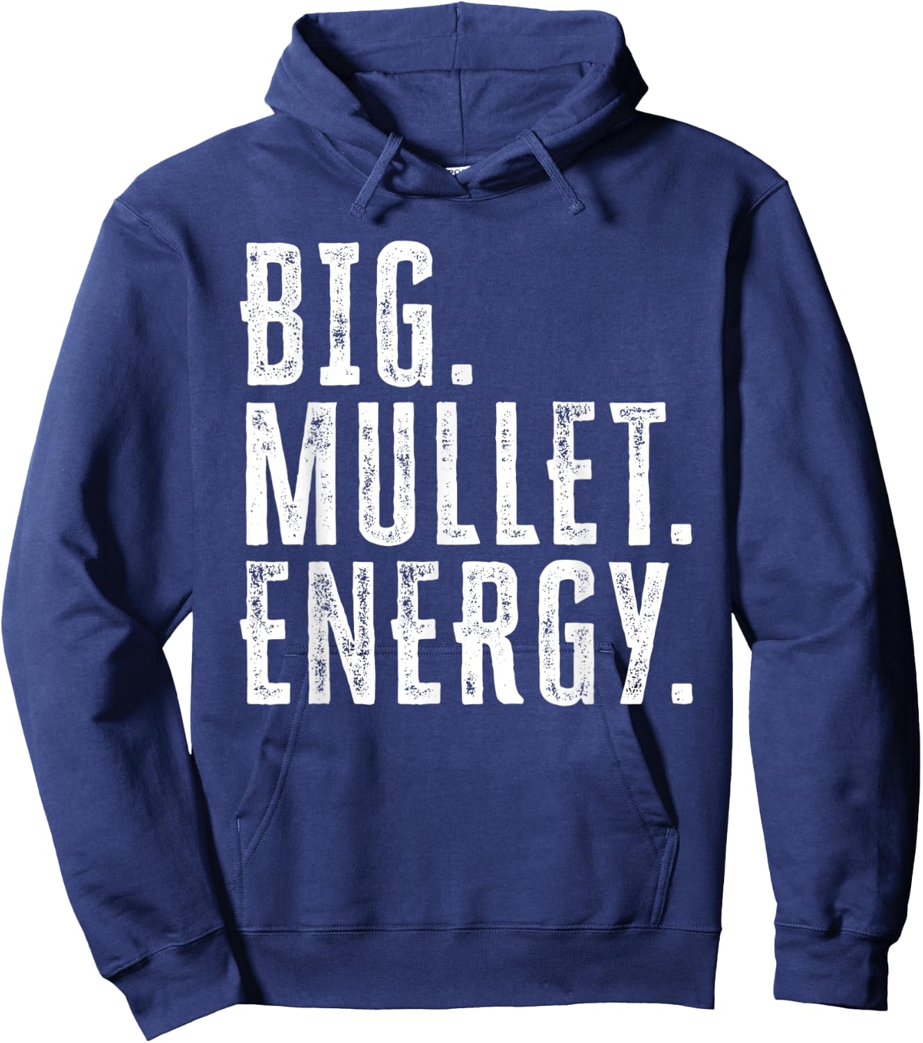 Big Mullet Energy Funny 80s Hair Boys Daddy Haircut Hoodie - Hoodie | Navy