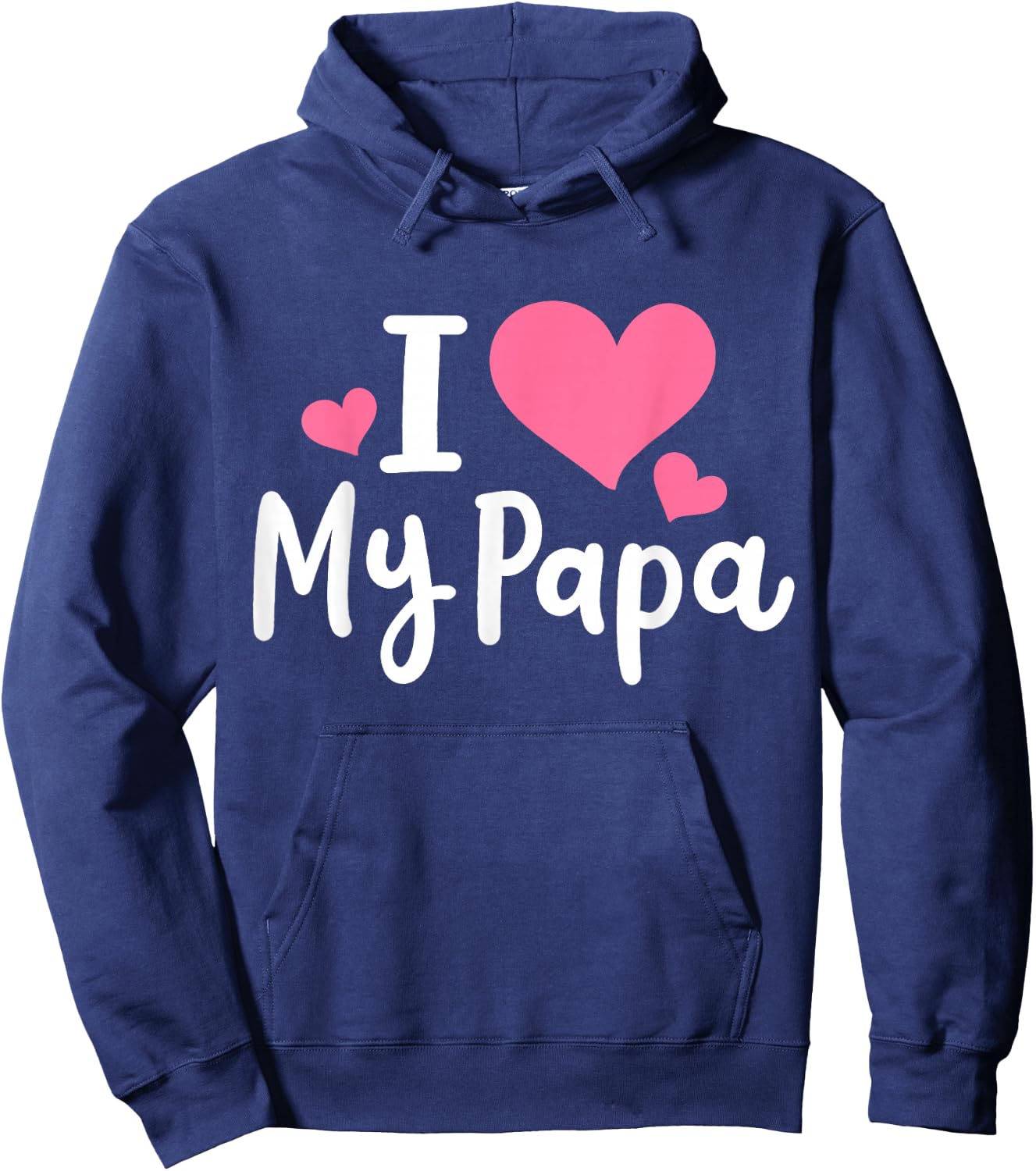 I Love My Papa Awesome Heart Dad Father's Day Cool Kids Hoodie - Hoodie | Navy