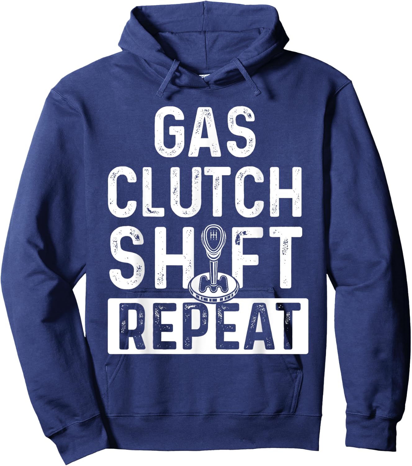 Gas Clutch Shift Repeat - Car Lover Engine Mechanic Hoodie - Hoodie | Navy