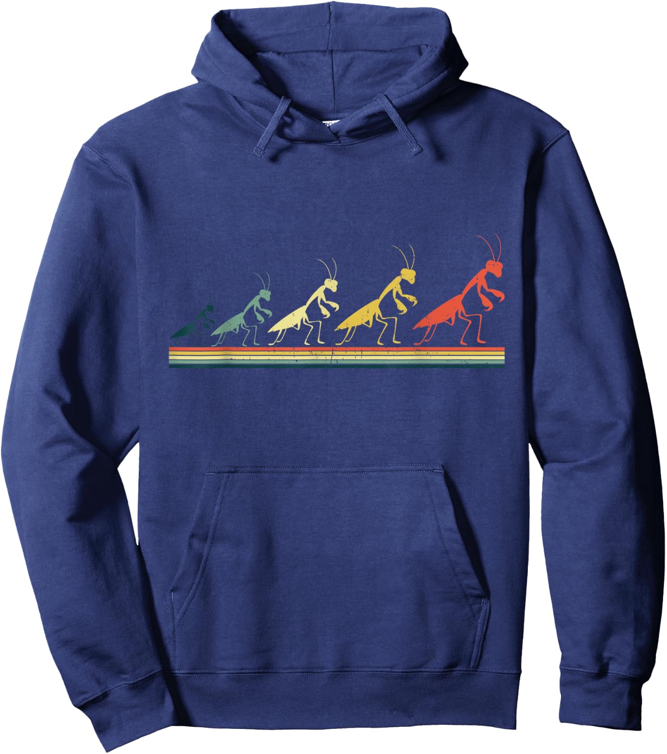 Praying Mantis Insects Bug Love Praying Mantis Retro Hoodie - Hoodie | Navy