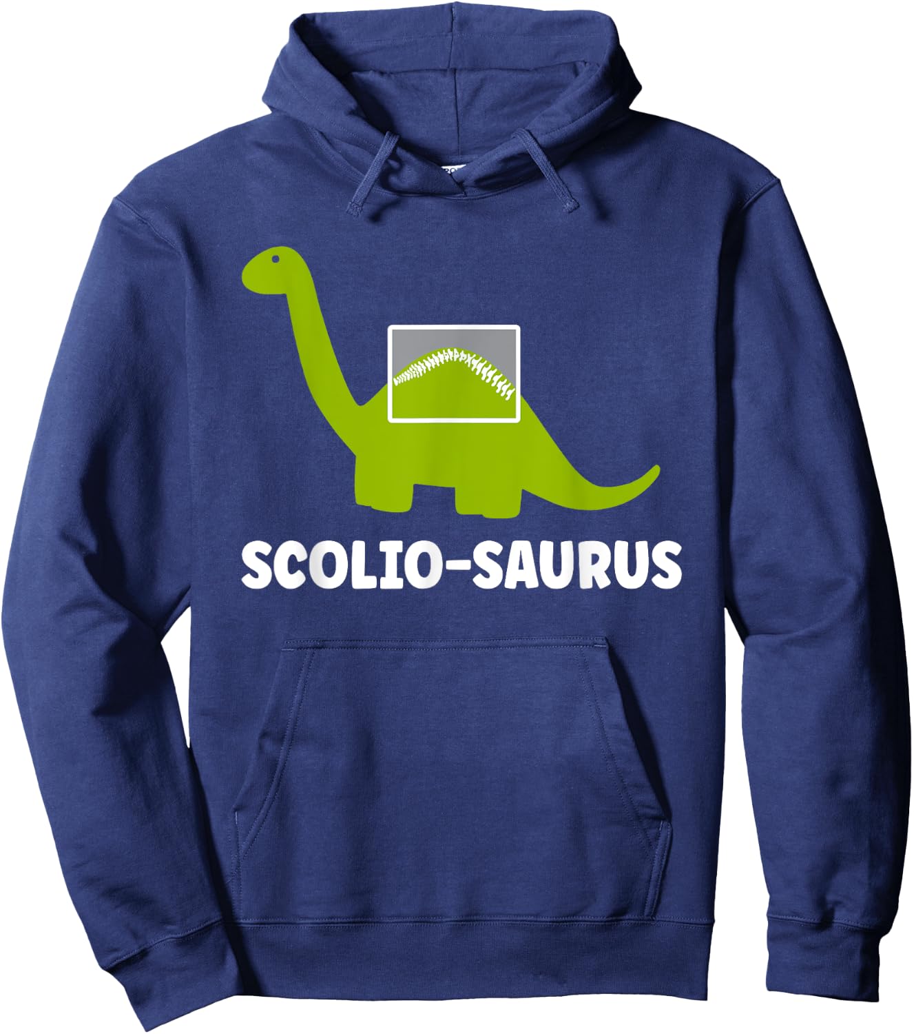 Dinosaur Spine - Funny Dino Pun Lover Scoliosis Dinosaur Hoodie - Hoodie | Navy