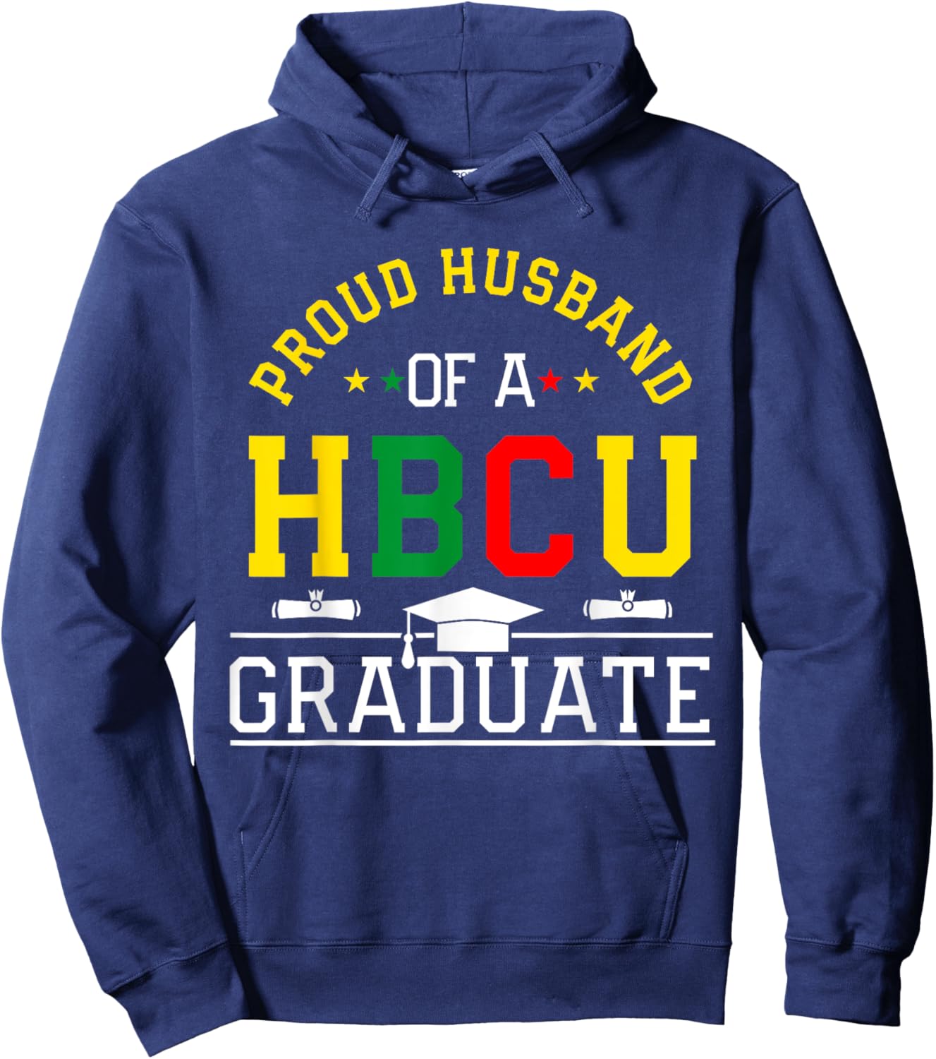 Proud HBCU Husband of a HBCU Graduate Family Hoodie - Hoodie | Navy
