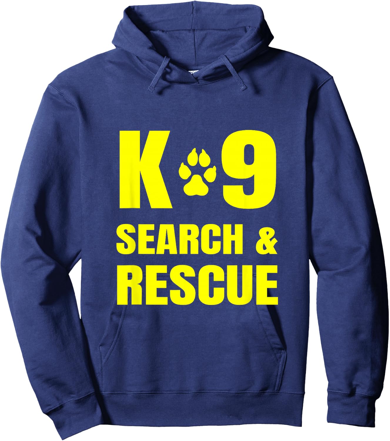 K-9 Search and Rescue Dog Handler Trainer SAR K9 Front Print Hoodie - Hoodie | Navy