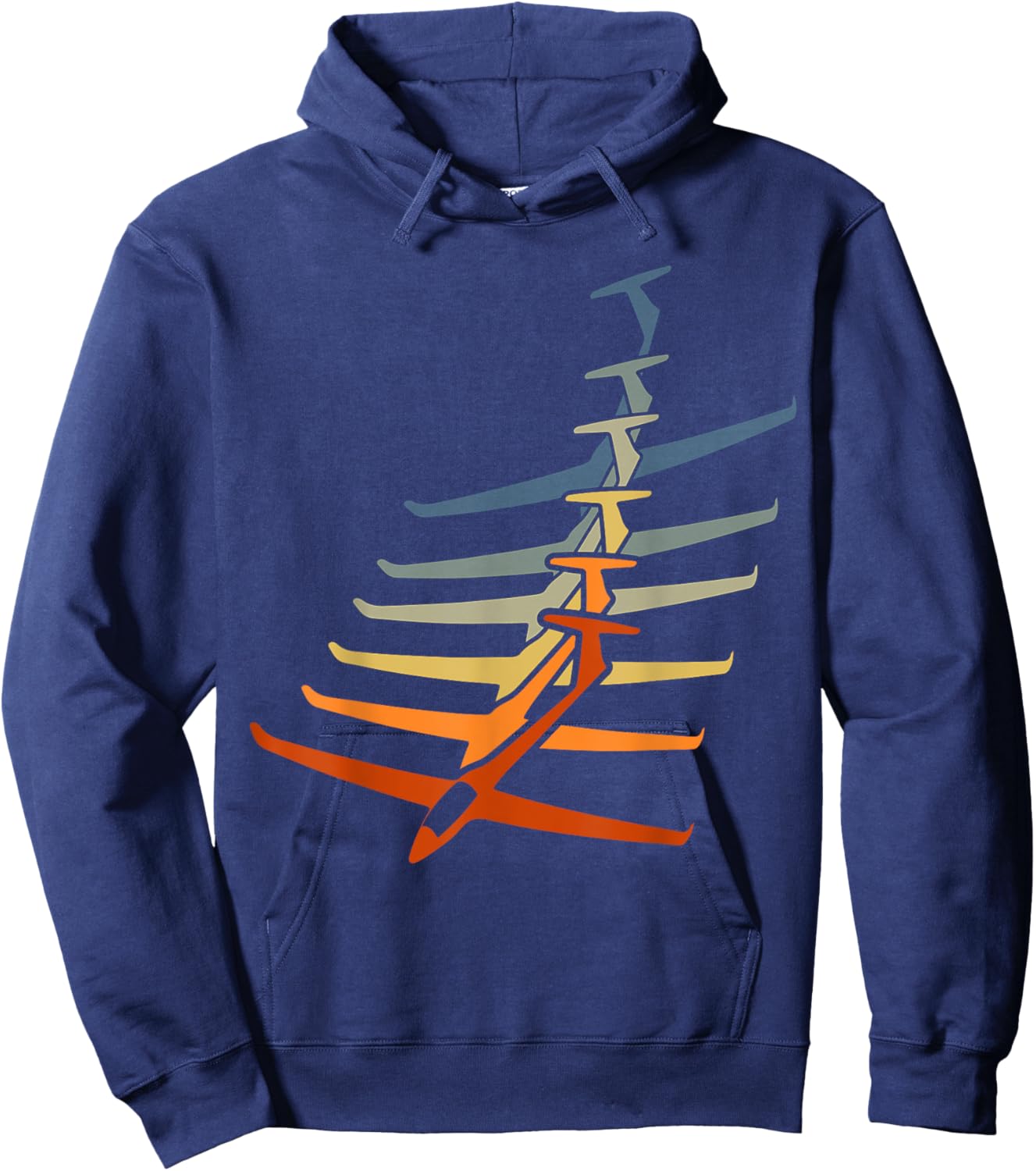 Vintage Glider Airplane Pilot Funny Gliding Soaring Lovers Hoodie - Hoodie | Navy
