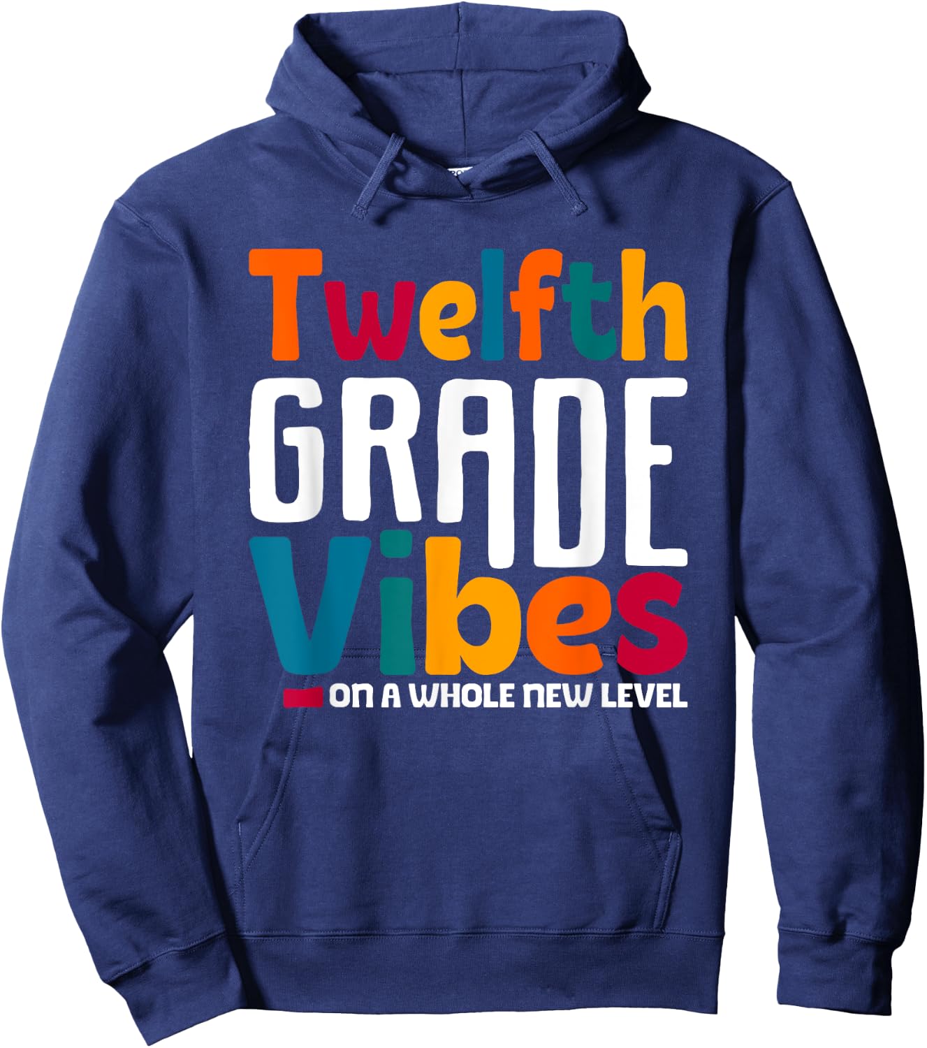 Twelfth Grade Vibes Vintage 1st Day School Team 12th Grade Hoodie - Hoodie | Navy