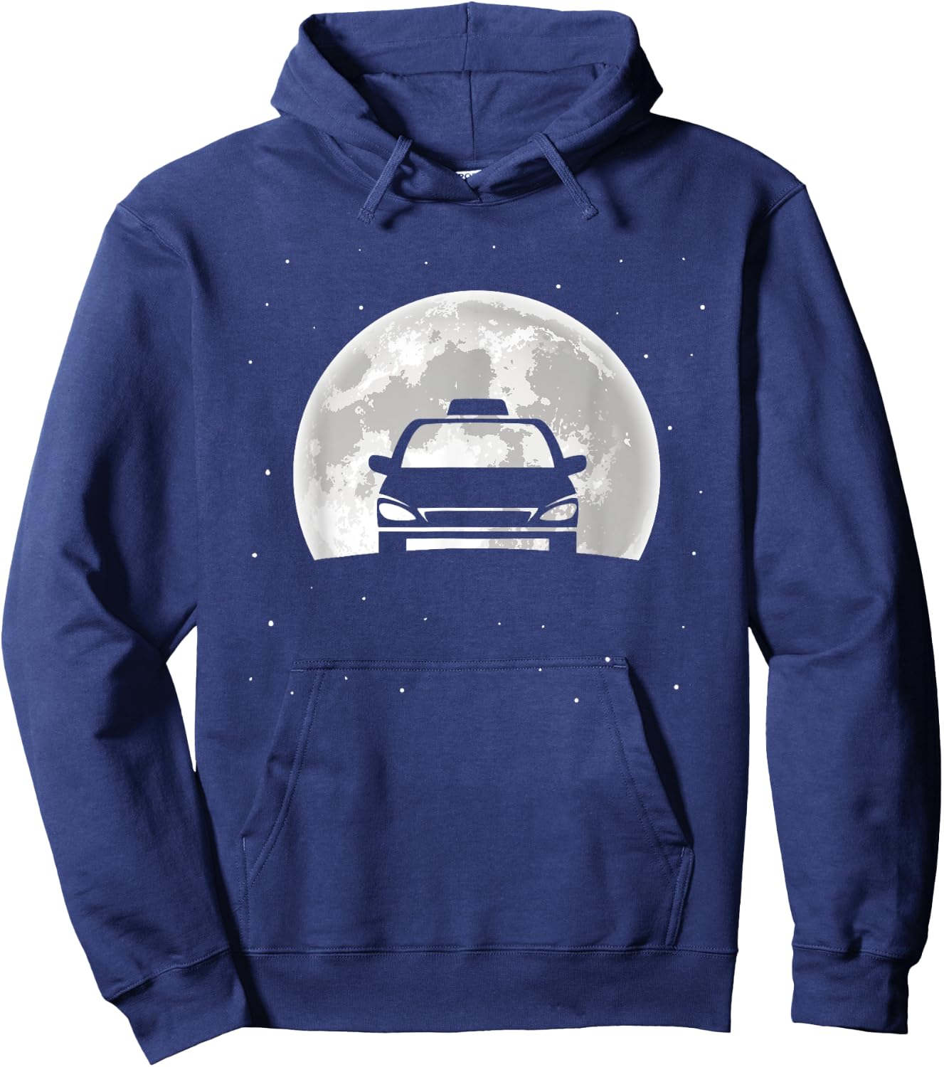 Taxi Driver Design - Moon Silhouette Taxi Hoodie - Hoodie | Navy