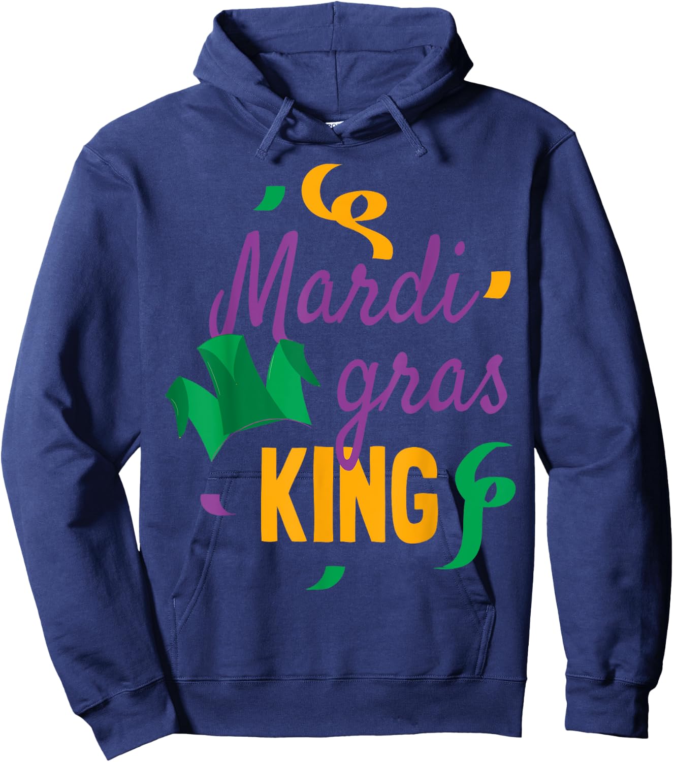 Mardi Gras King Hoodie - Hoodie | Navy