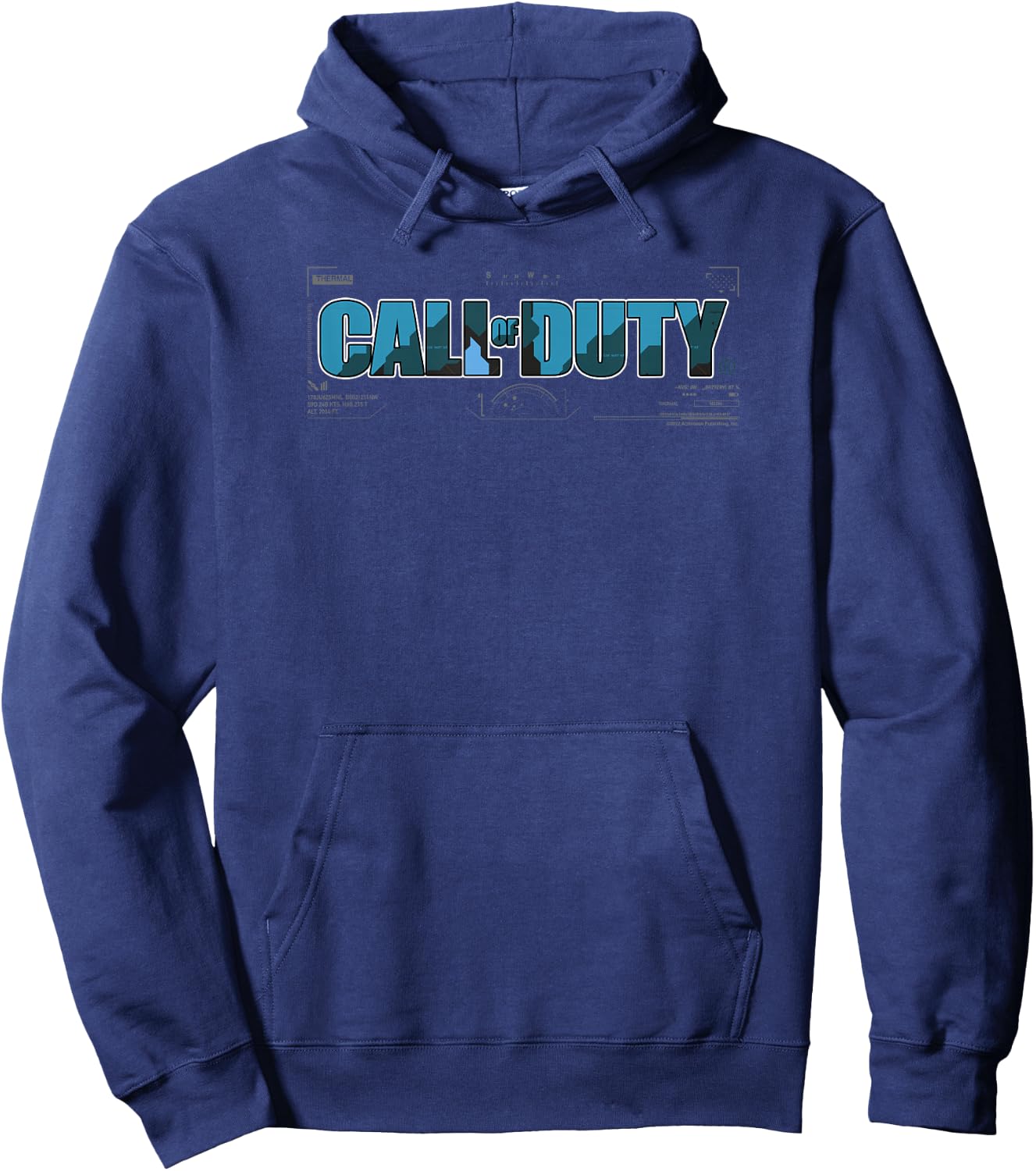 Call Of Duty Classic Game Logo Seen Through Visor V2 Hoodie - Hoodie | Navy