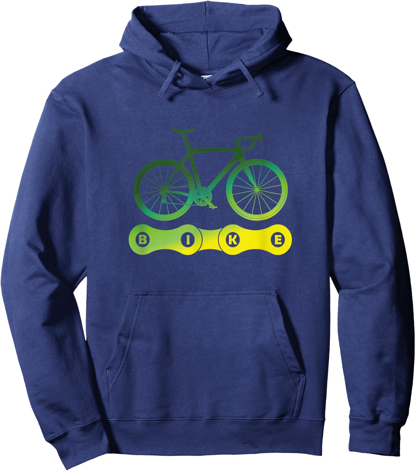 Bike And Chain Road Bike Cycling Hoodie - Hoodie | Navy