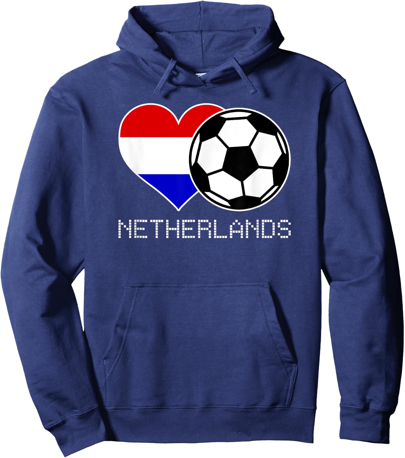 Netherlands Soccer Dutch Flag Love Nederland Pride Heart Hoodie - Hoodie | Navy