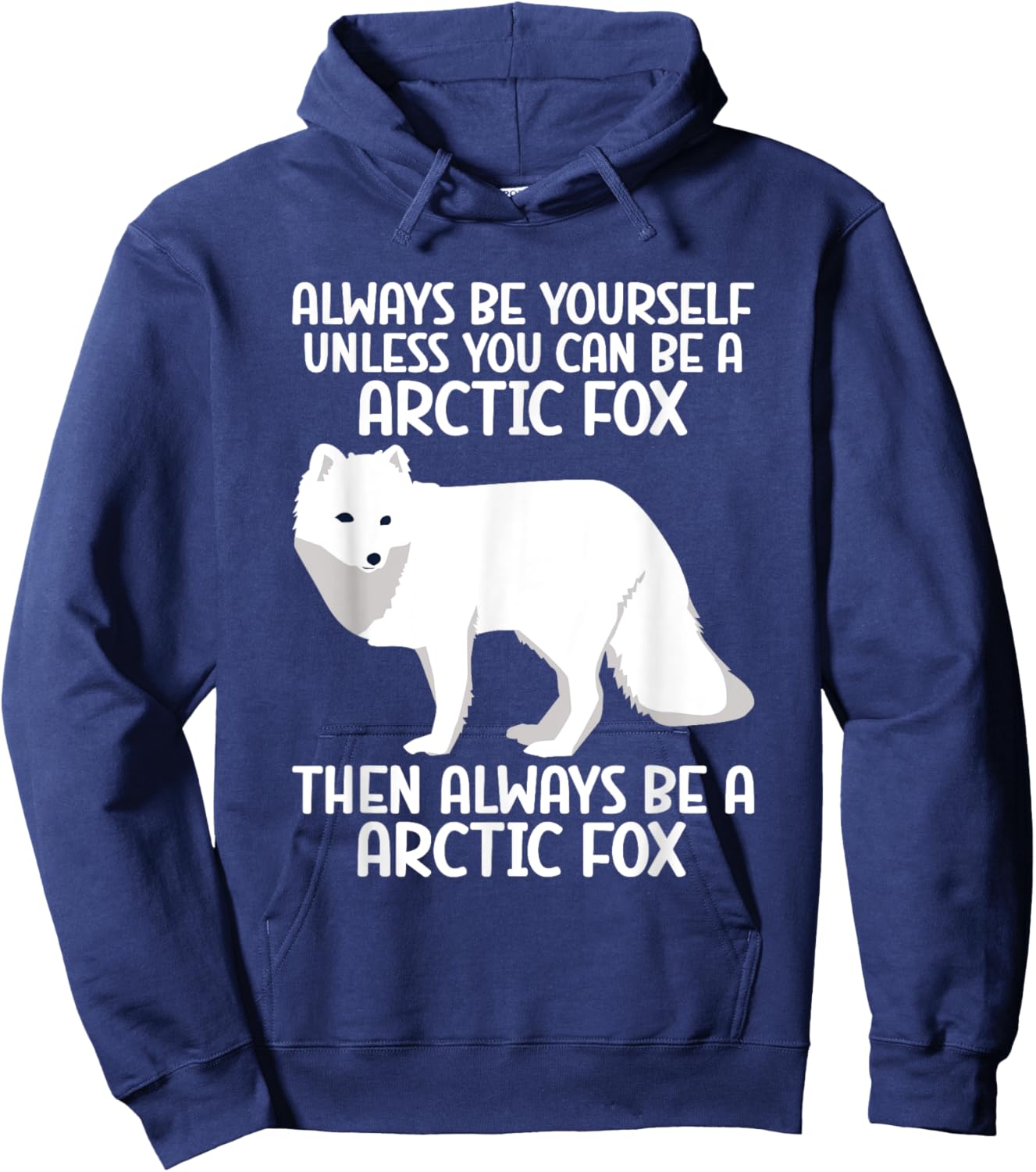 Arctic Fox Artic Animals Cute Artic Fox Lover Pajamas Hoodie - Hoodie | Navy