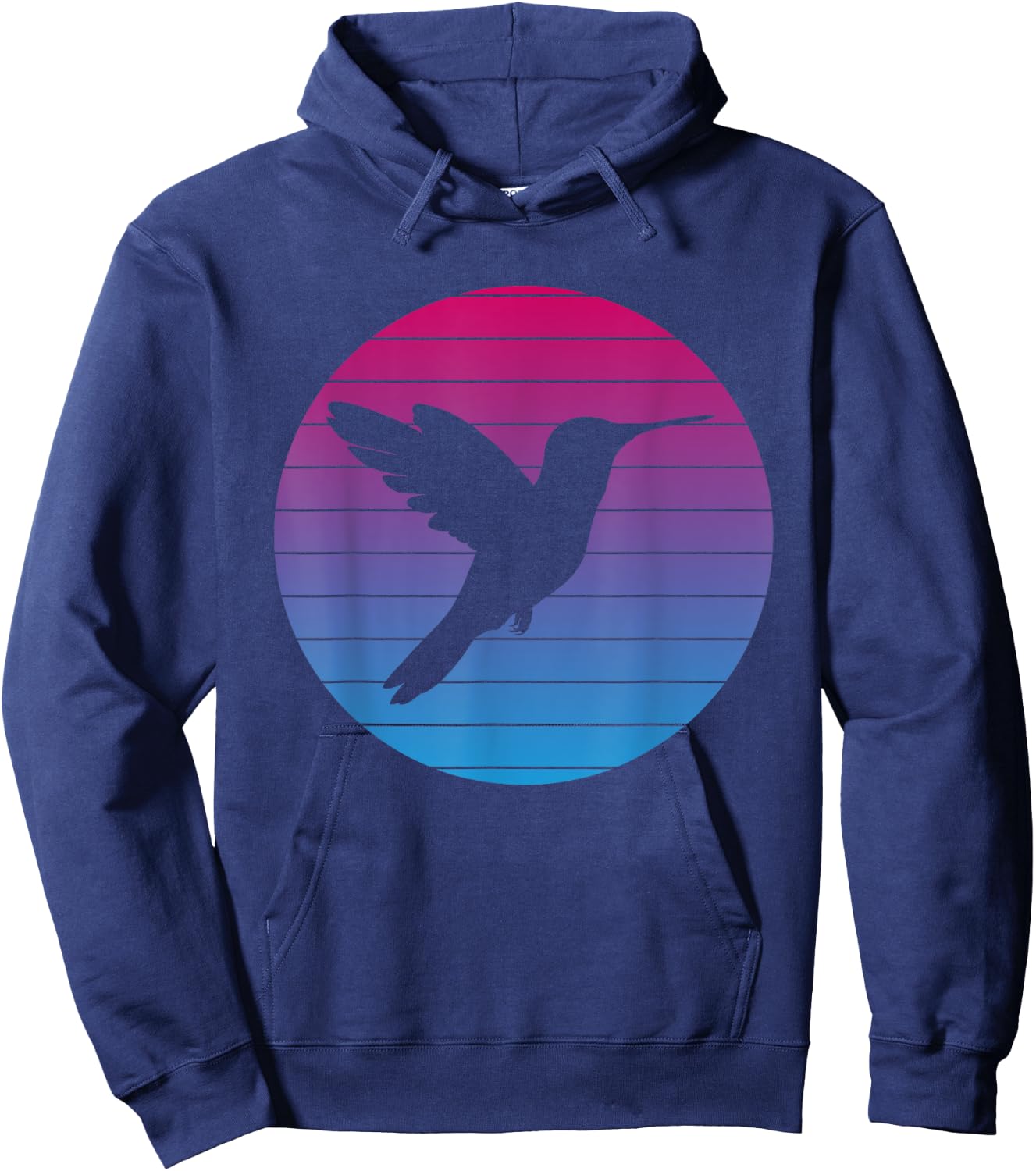 Hummingbird Bird Vintage Bird Design Vintage Sunset Hoodie - Hoodie | Navy