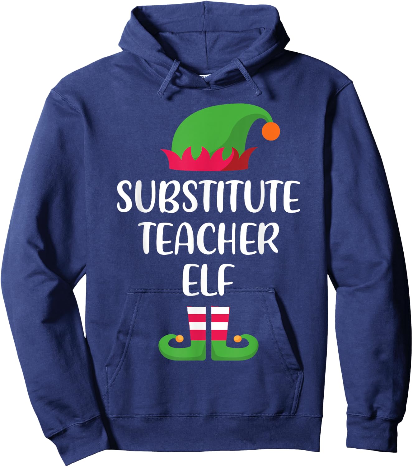 Substitute Teacher Elf Christmas Family Matching group Hoodie - Hoodie | Navy