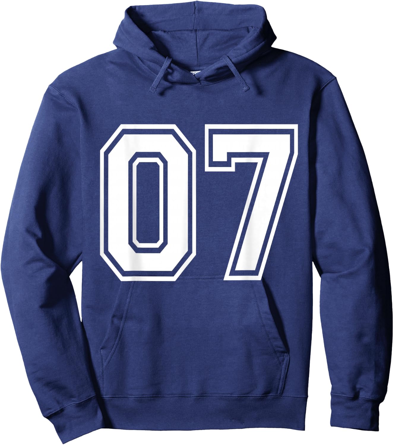 Number 07 Varsity Sports Team Jersey 7th Birthday 7 Years Hoodie - Hoodie | Navy