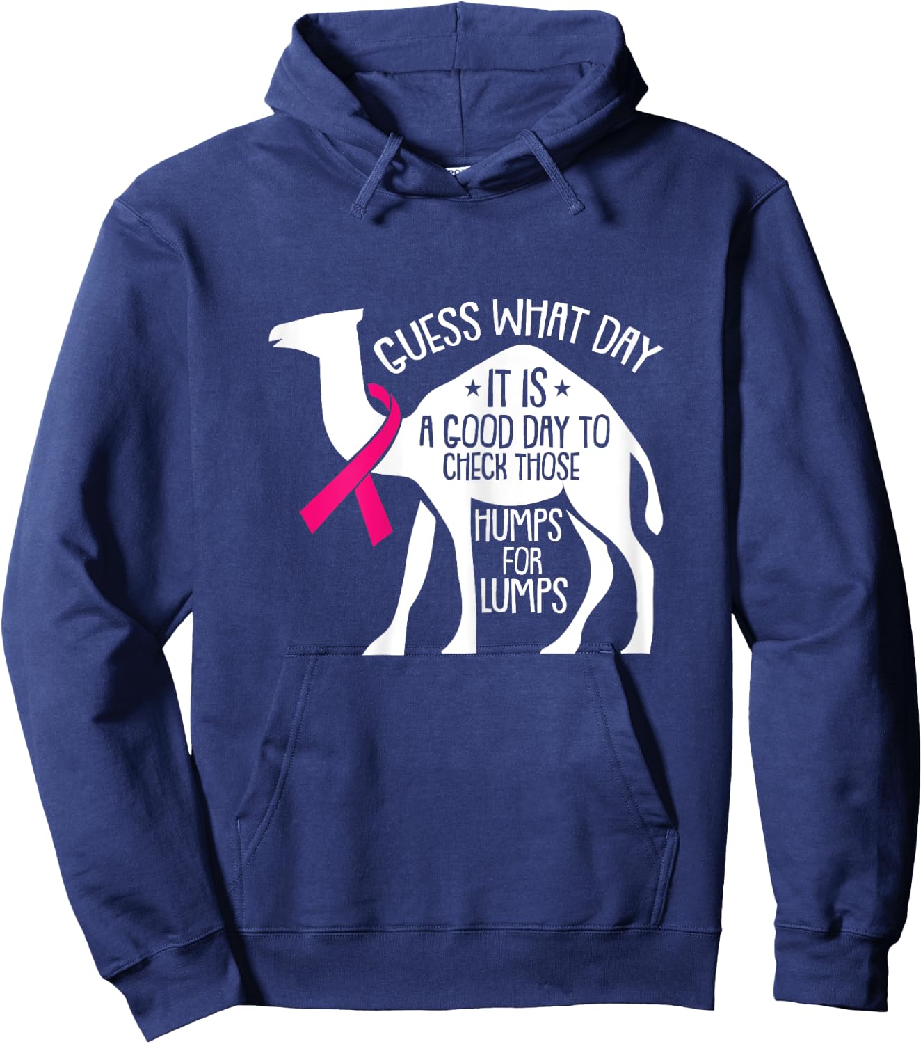 Check Those Humps Lumps Breast Cancer Awareness Warrior Hoodie - Hoodie | Navy
