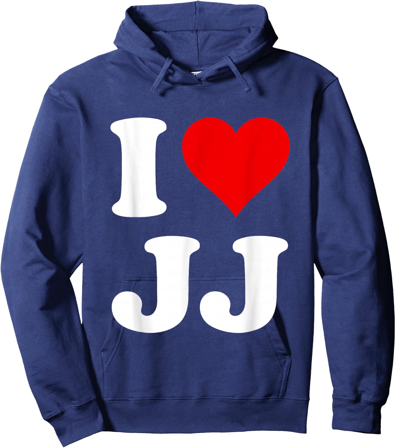 Red Heart I Love JJ Hoodie - Hoodie | Navy