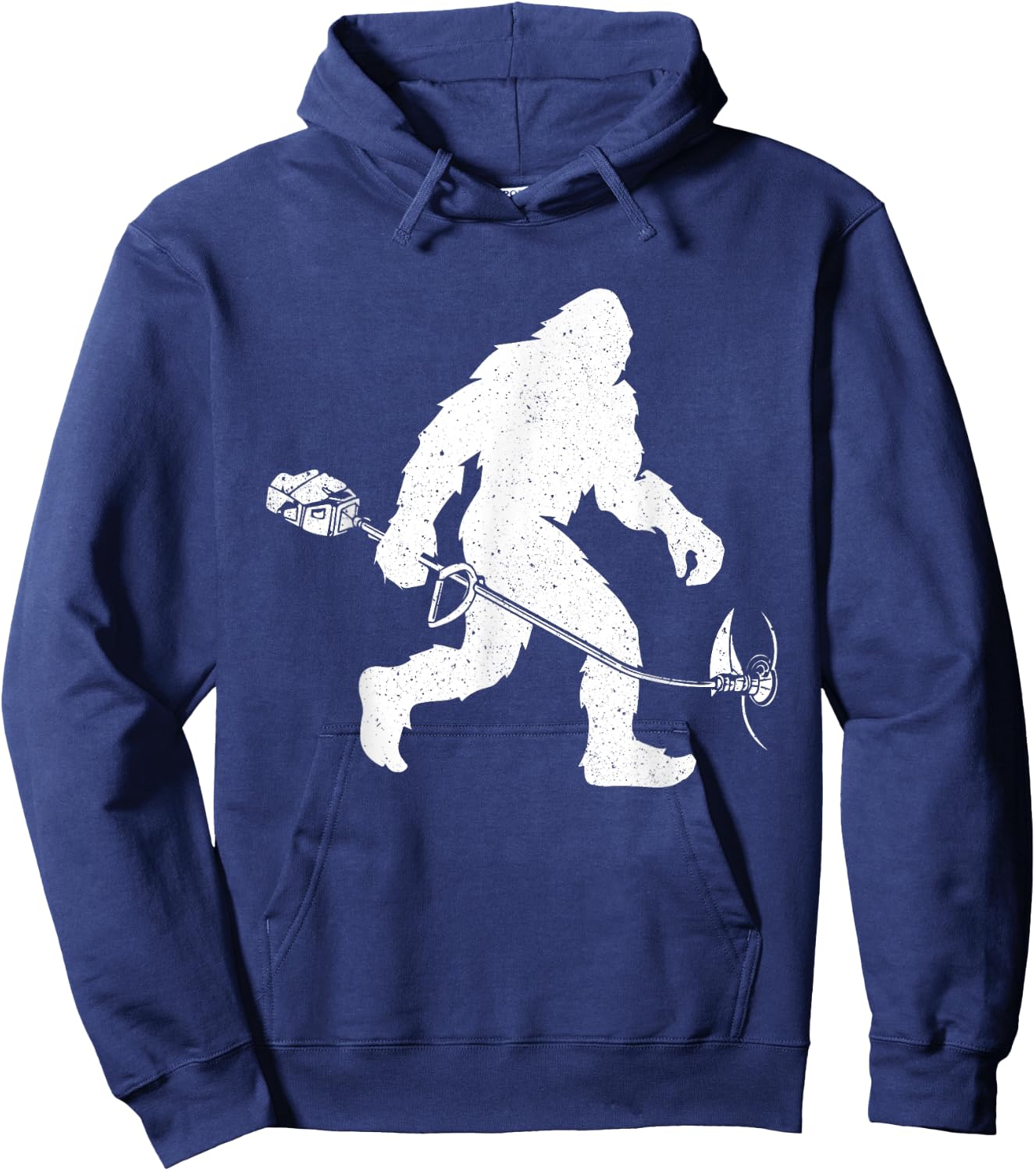 Lawn Trimmer - Bigfoot Sasquatch Grass Landscape Landscaper Hoodie - Hoodie | Navy