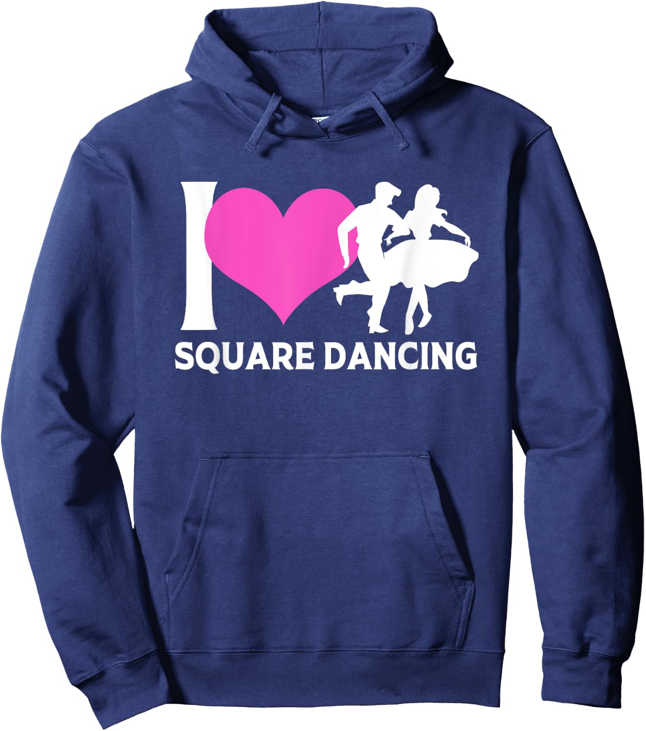 Square Dancing Silhouette I Love Square Dance Hoodie - Hoodie | Navy