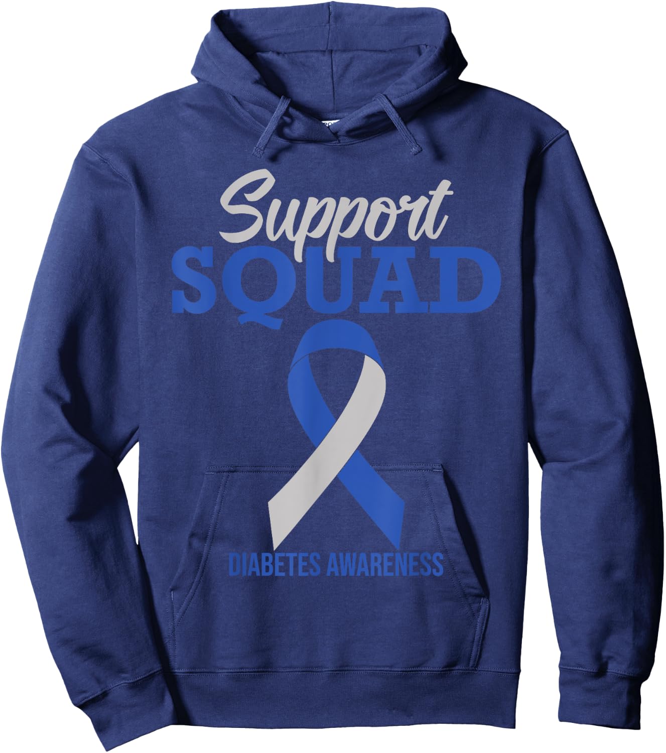 Support Squad Diabetes Awareness Hoodie - Hoodie | Navy