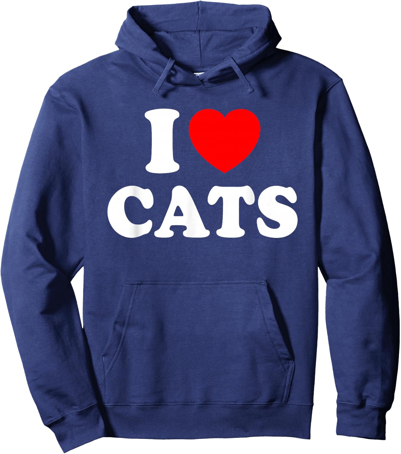 I Love Cats I Heart Cats Hoodie - Hoodie | Navy
