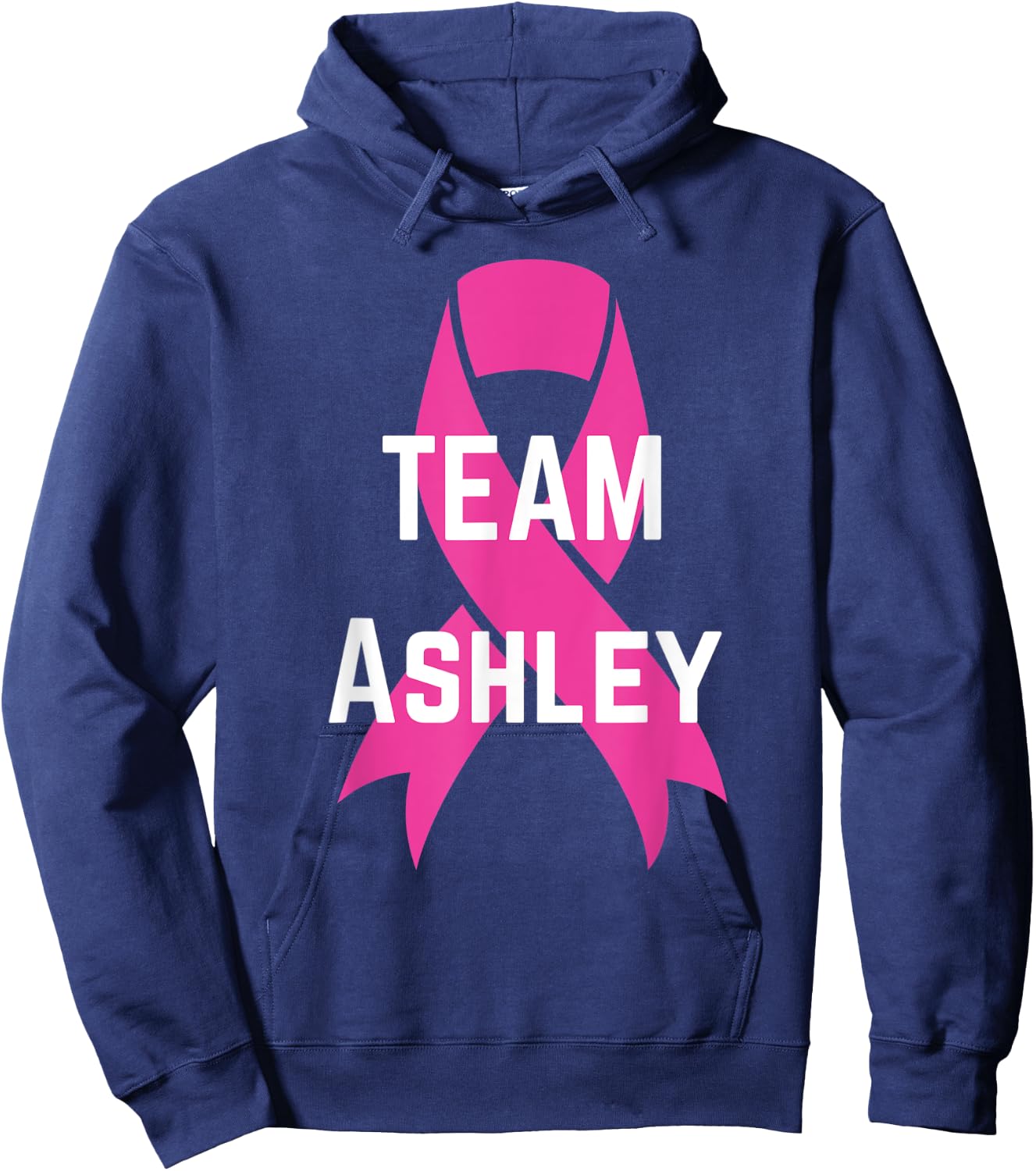 Personalized Team Ashley I wear Pink Breast Cancer shirt Hoodie - Hoodie | Navy