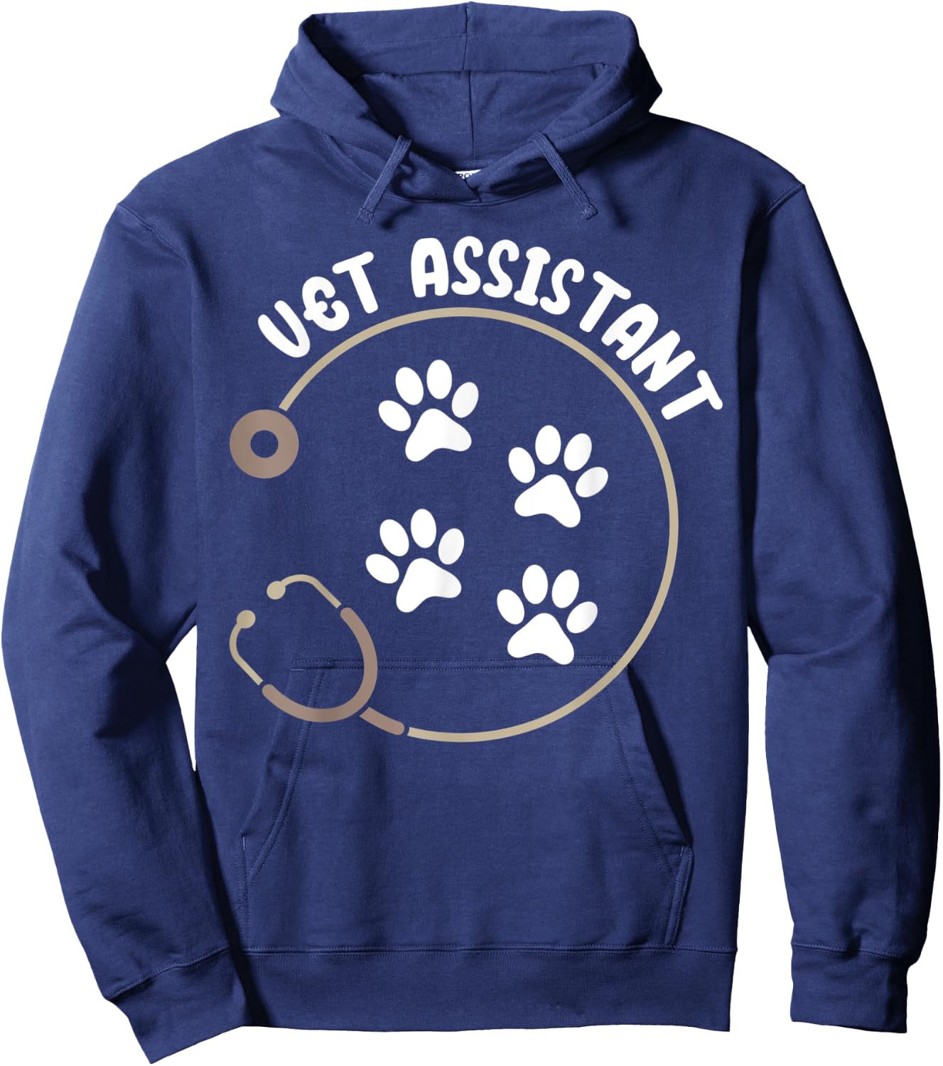 Vet Assistant Stethoscope Veterinary Assistant Hoodie - Hoodie | Navy