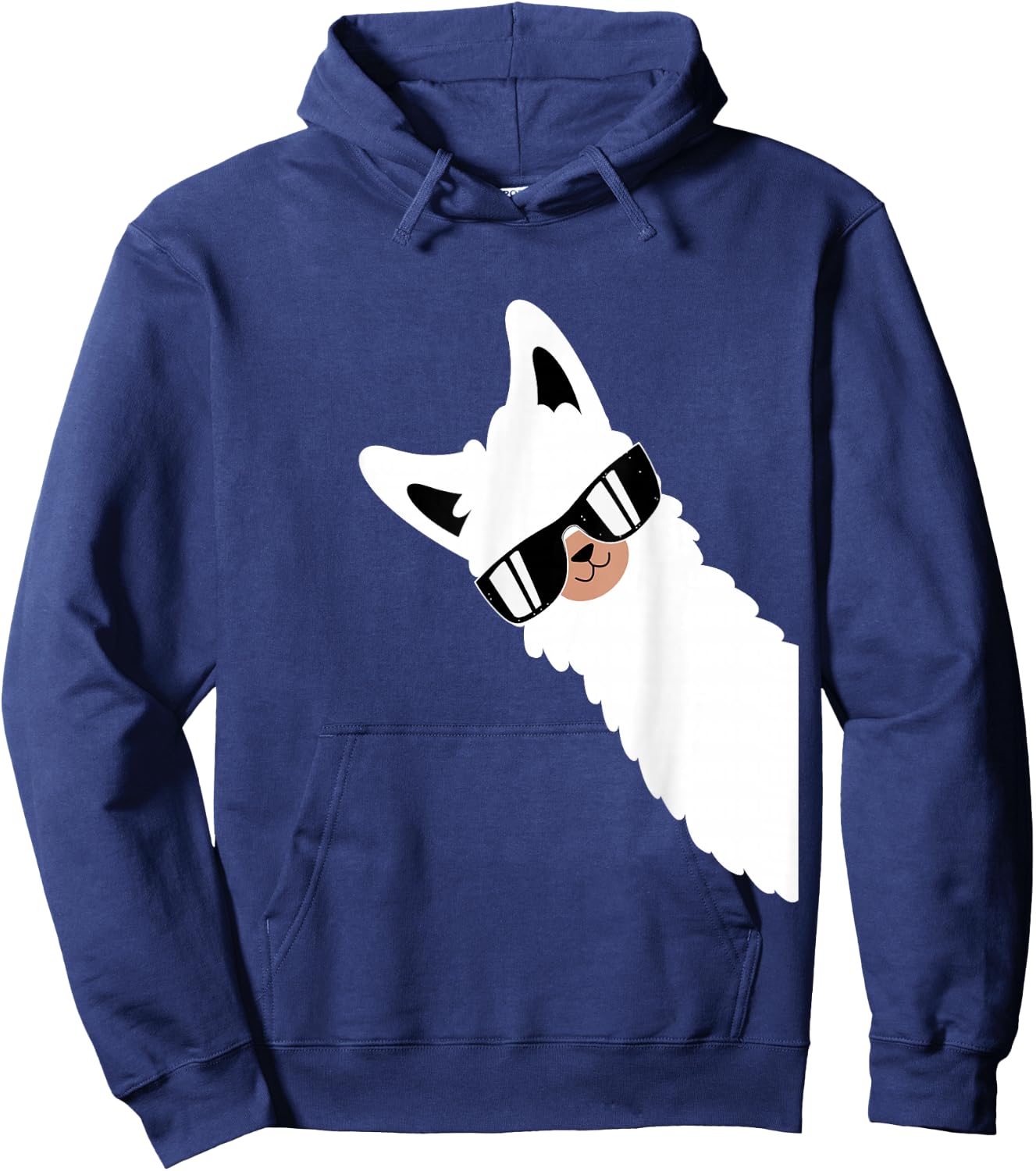 Lama Llama Alpaca with Sunglasses Lama Lover - Cool Lama Hoodie - Hoodie | Navy