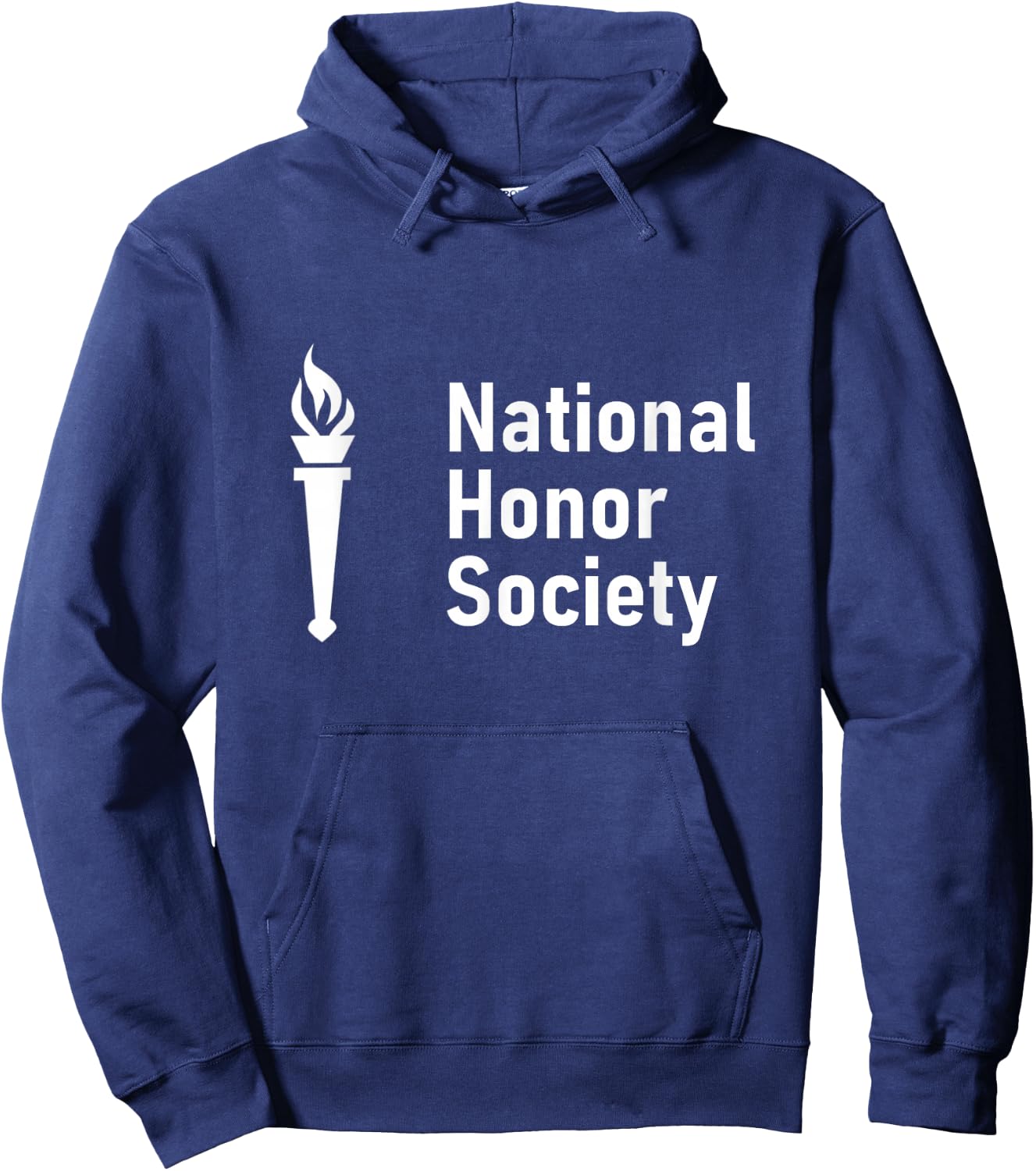 National Honor Society Scholastic Torch Logo Hoodie - Hoodie | Navy