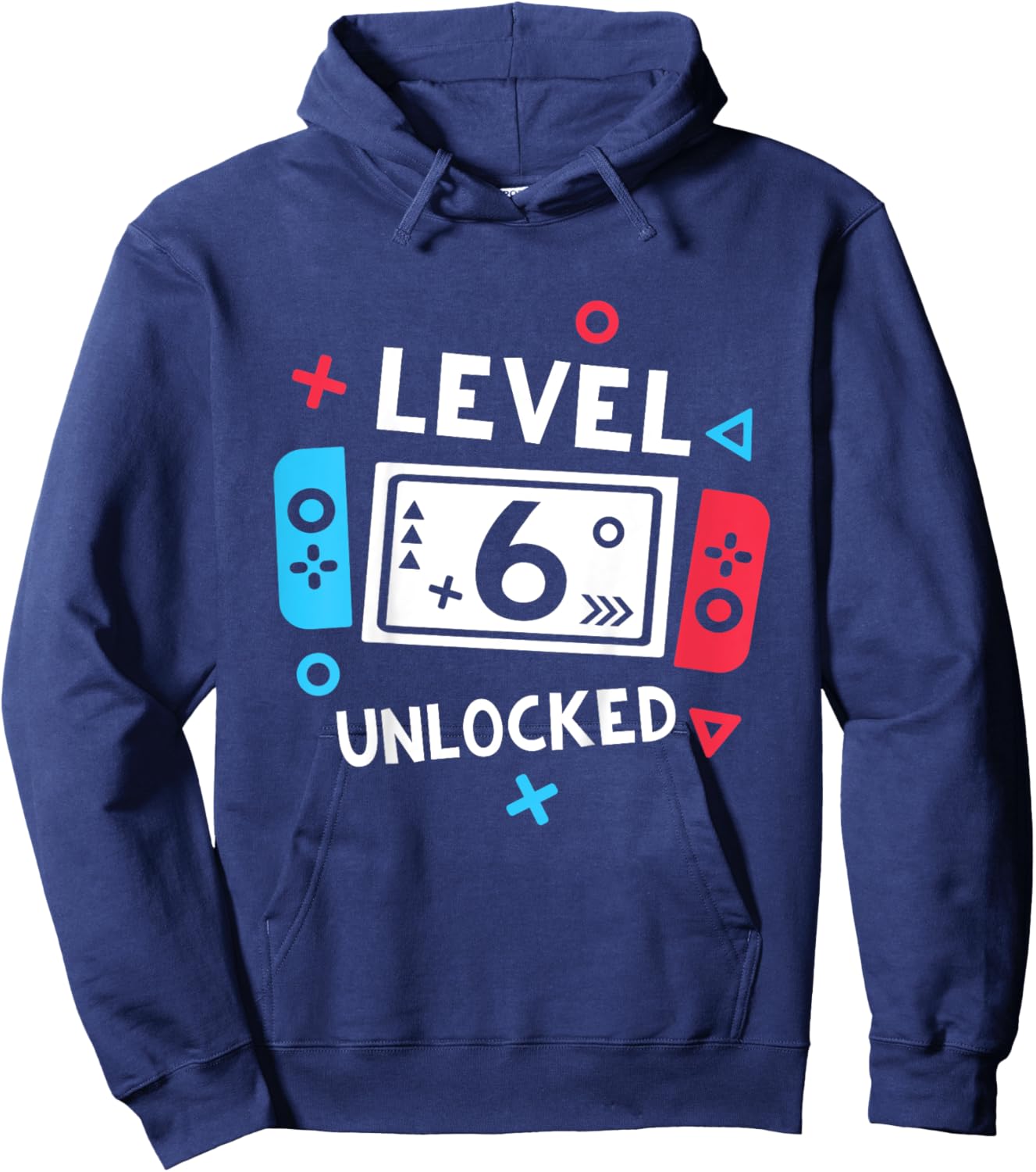 Kids 6th Birthday Shirt Boy Level 6 Unlocked Video Game Party Hoodie - Hoodie | Navy