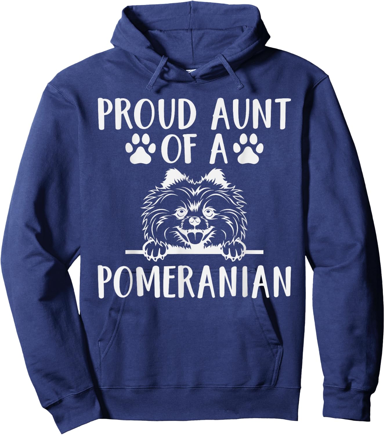 Proud Aunt of a Pomeranian Aunt Hoodie - Hoodie | Navy