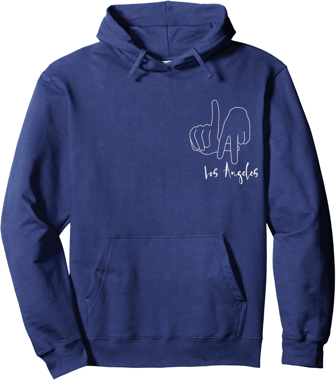 LA Hand Sign Original Los Angeles Pocket Graphic Hoodie - Hoodie | Navy