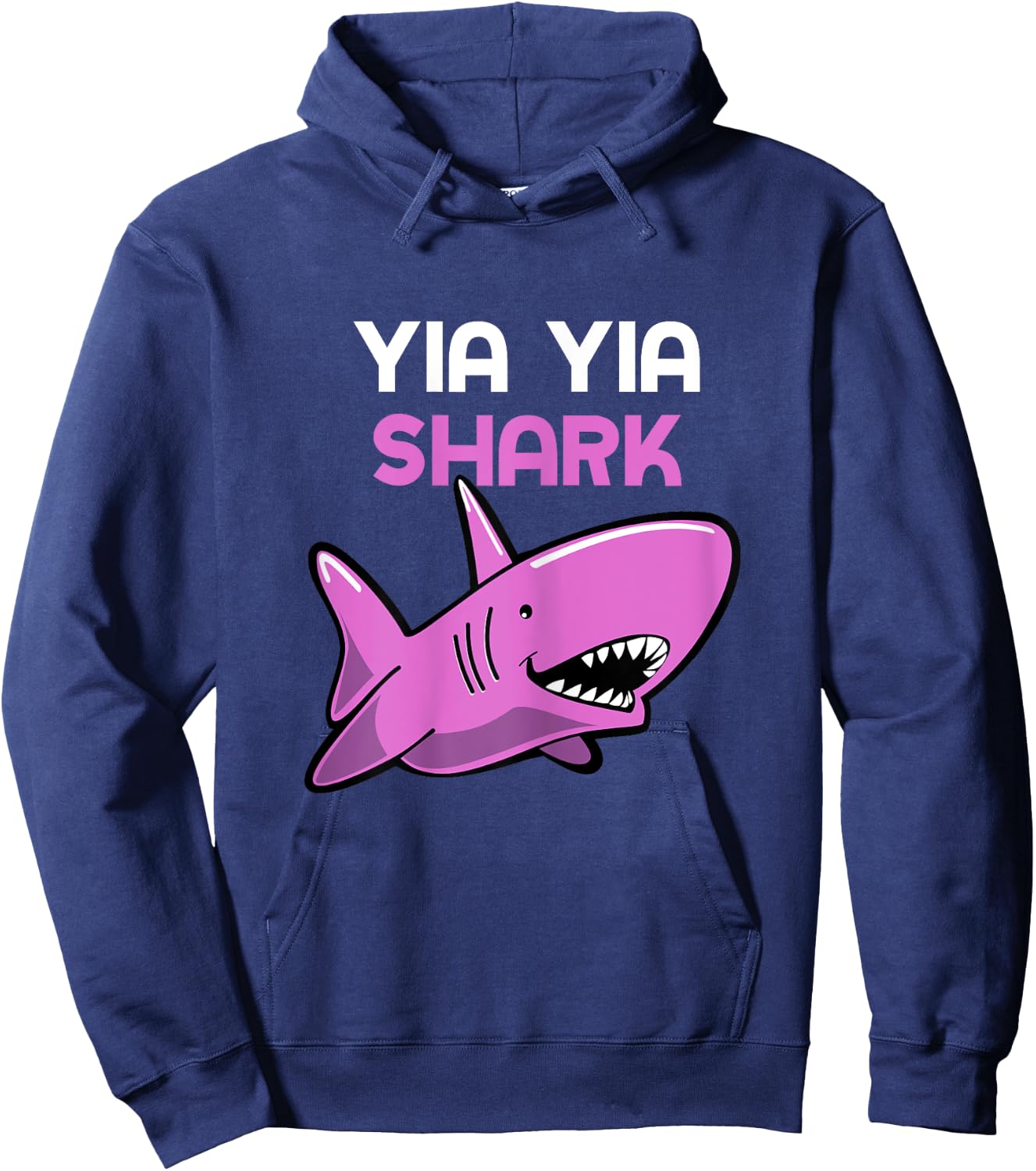 YiaYia Shark Funny Family Yia-Yia Hoodie - Hoodie | Navy