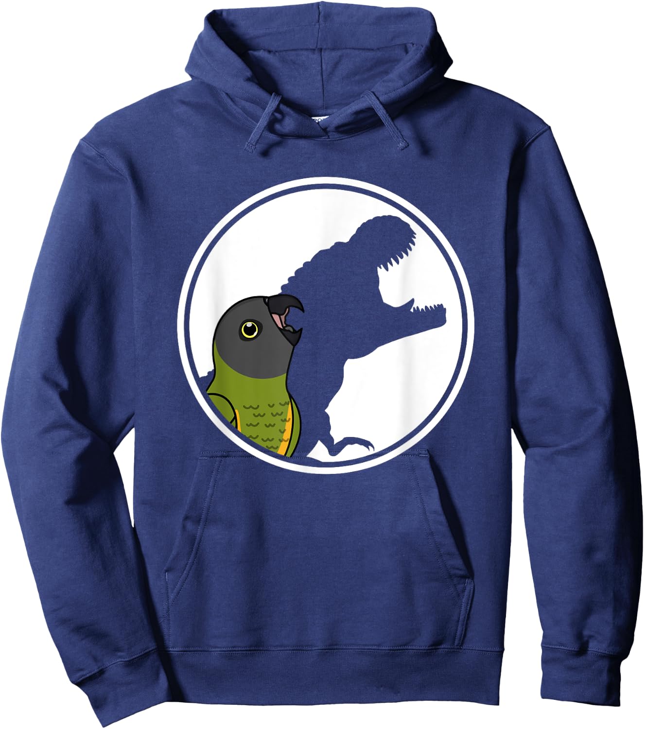Parrot & T Rex Shadow I Senegal Parrot Hoodie - Hoodie | Navy