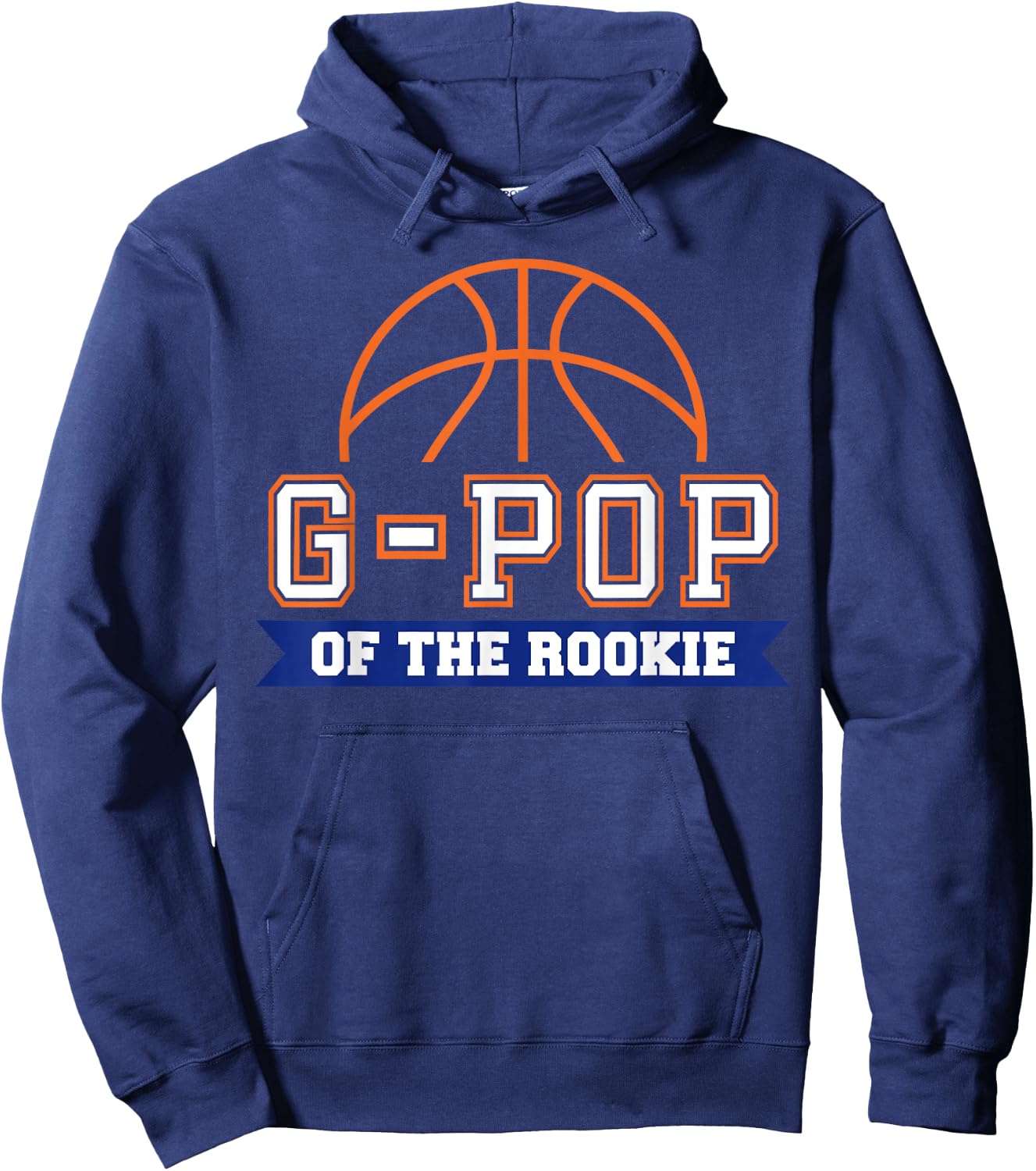 G-Pop of Rookie 1st Birthday Basketball Theme Matching Party Hoodie - Hoodie | Navy