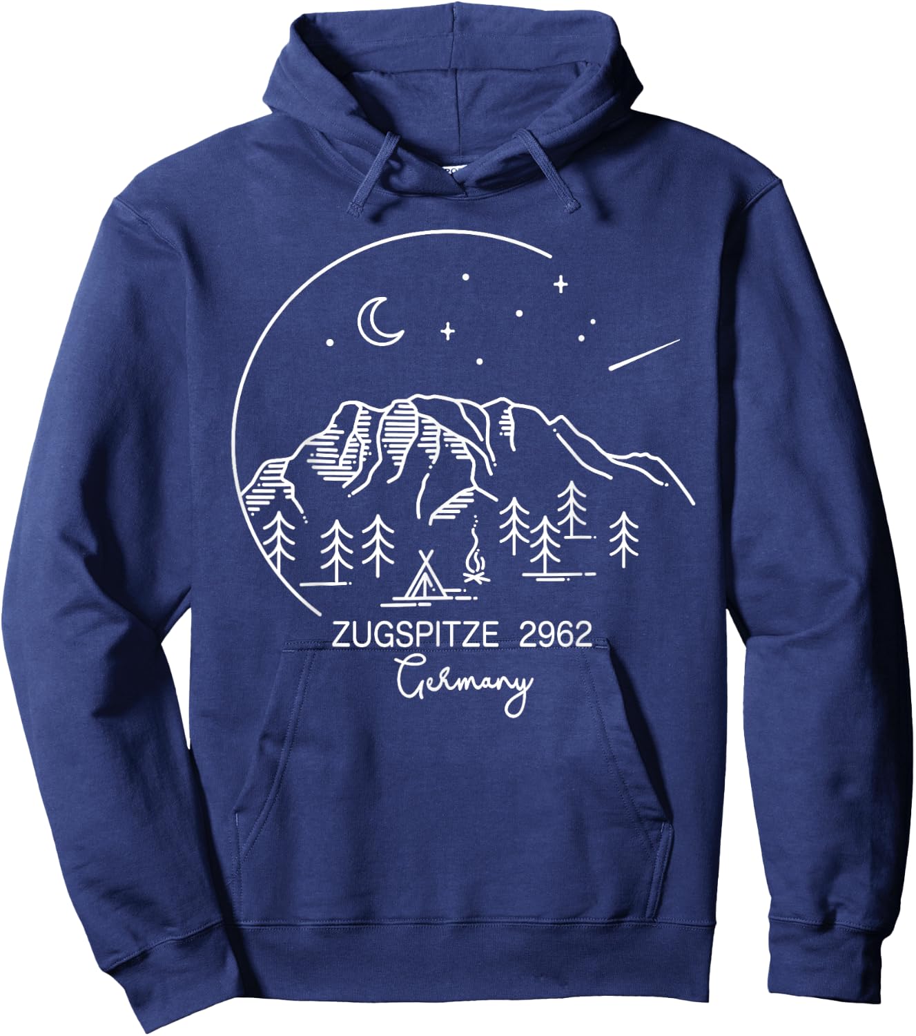 Zugspitze Berg Garmisch Partenkirchen Bayern Deutschland Hoodie - Hoodie | Navy