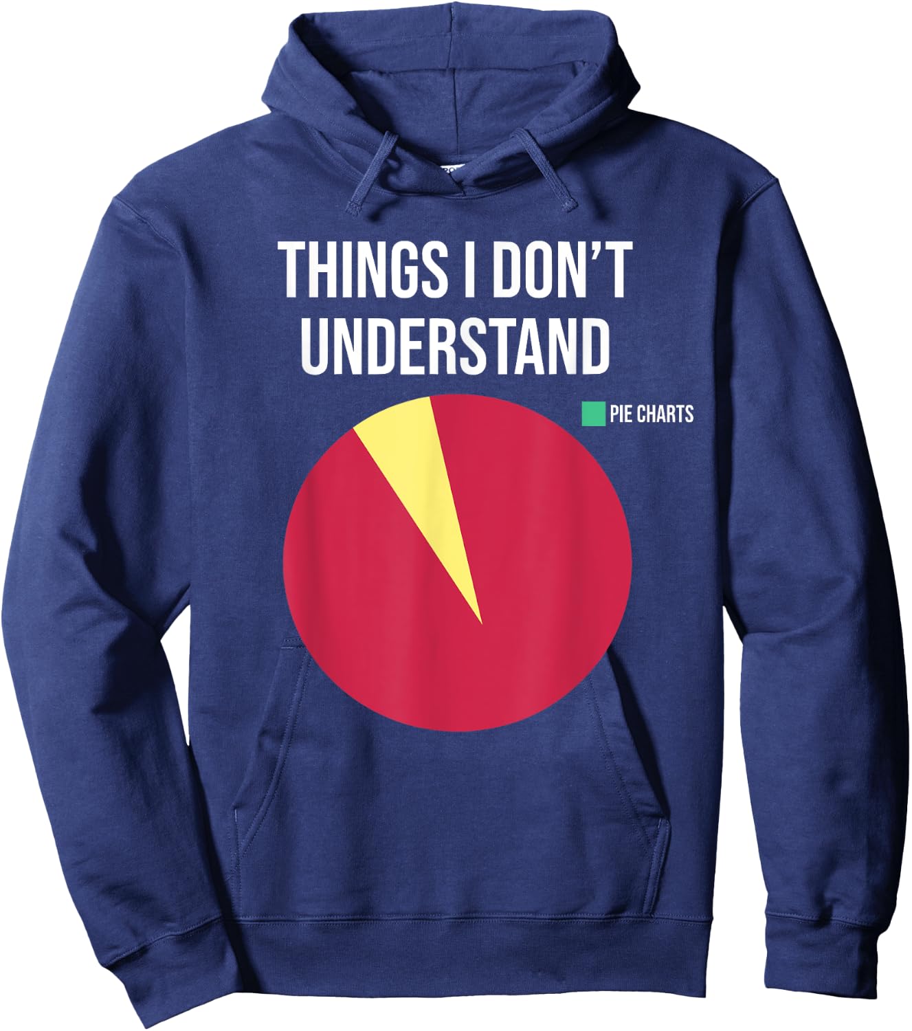 Funny Pie Chart Meme Hoodie - Hoodie | Navy