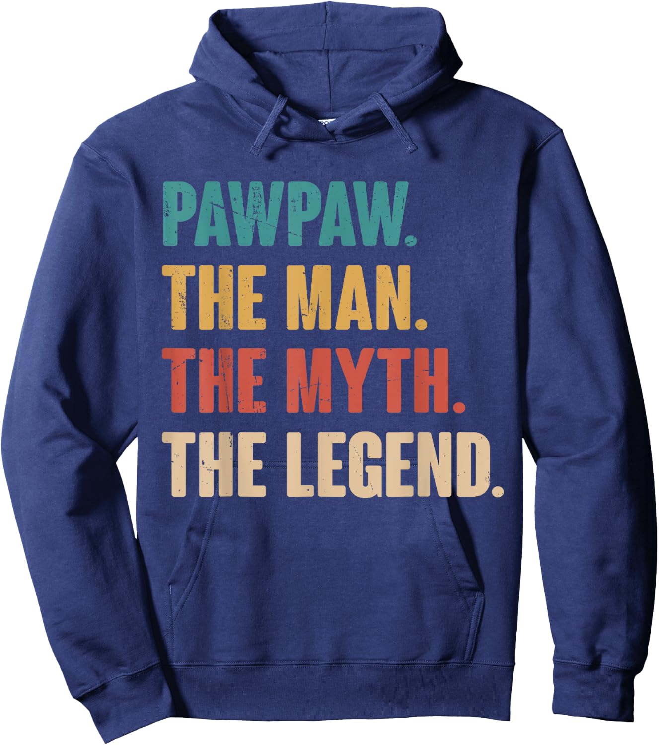 Pawpaw The Man The Myth The Legend Retro Gift Pawpaw Hoodie - Hoodie | Navy