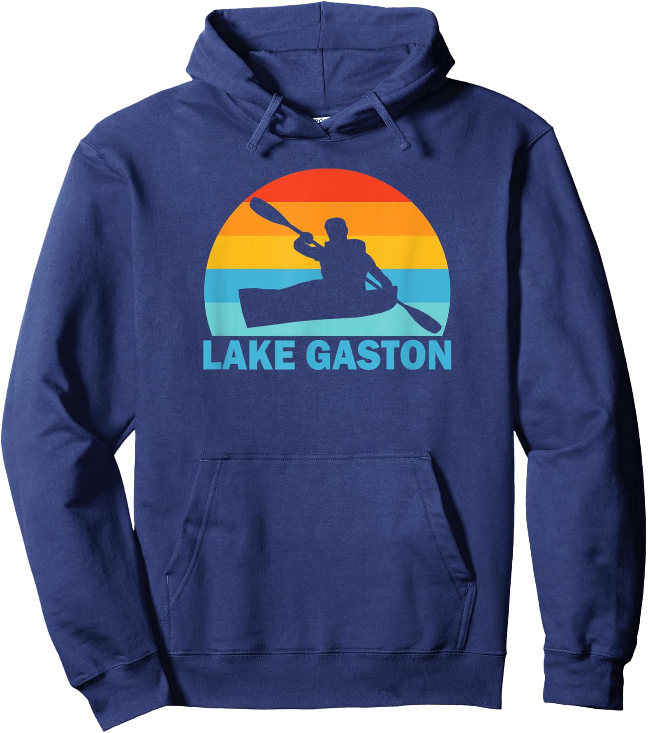 Lake Gaston North Carolina Virginia Kayak Hoodie - Hoodie | Navy